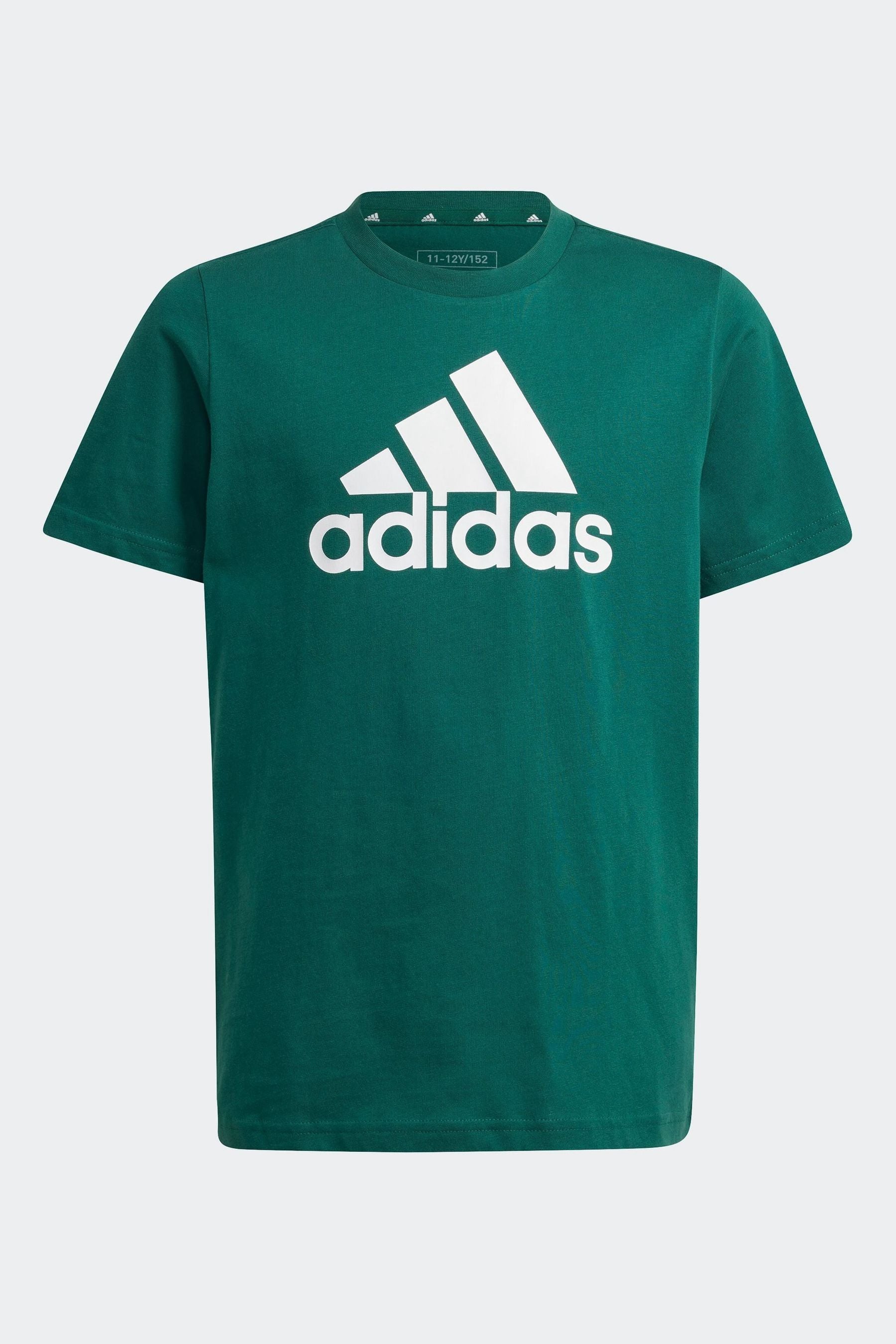 adidas Green Sportswear Essentials Big Logo Cotton T-Shirt