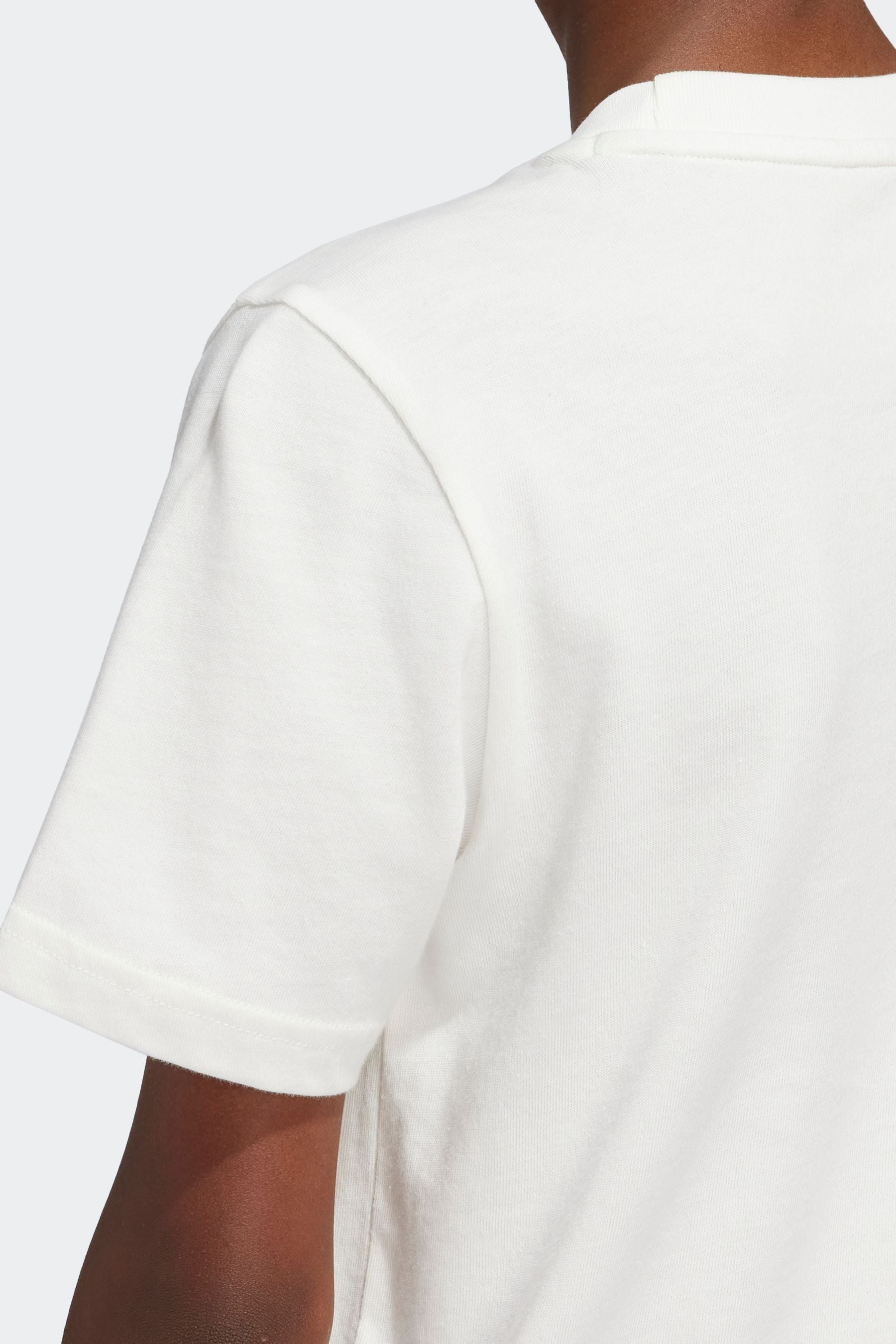 adidas originals White Small Trefoil Logo 100% Cotton T-Shirt