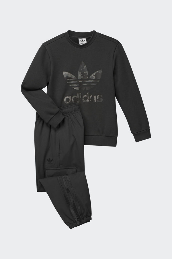 adidas Black adidas Originals Graphics Sweat Top and Joggers Set