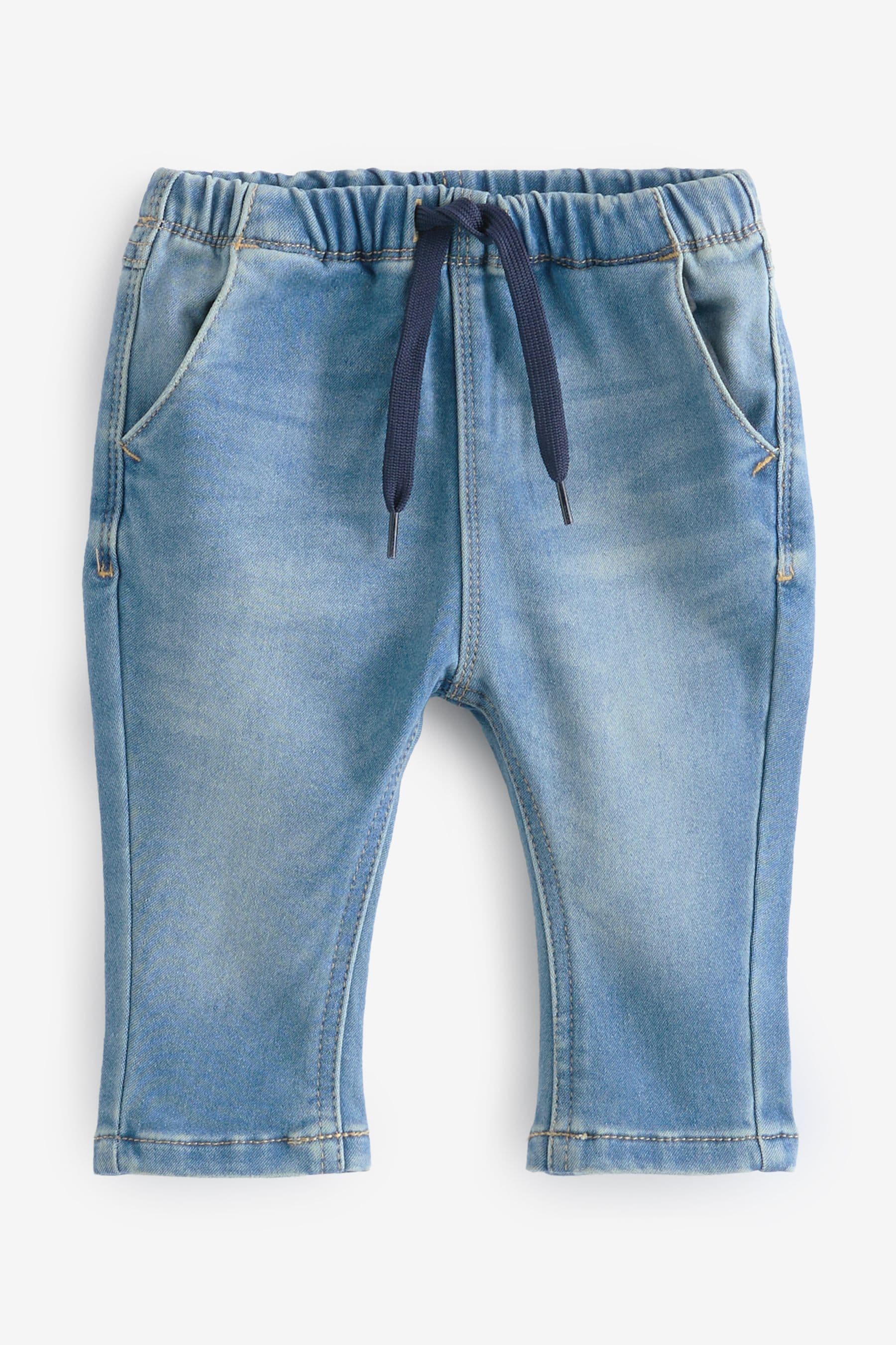 Mid Wash Denim Super Soft Pull-On Jeans With Stretch (3mths-7yrs)