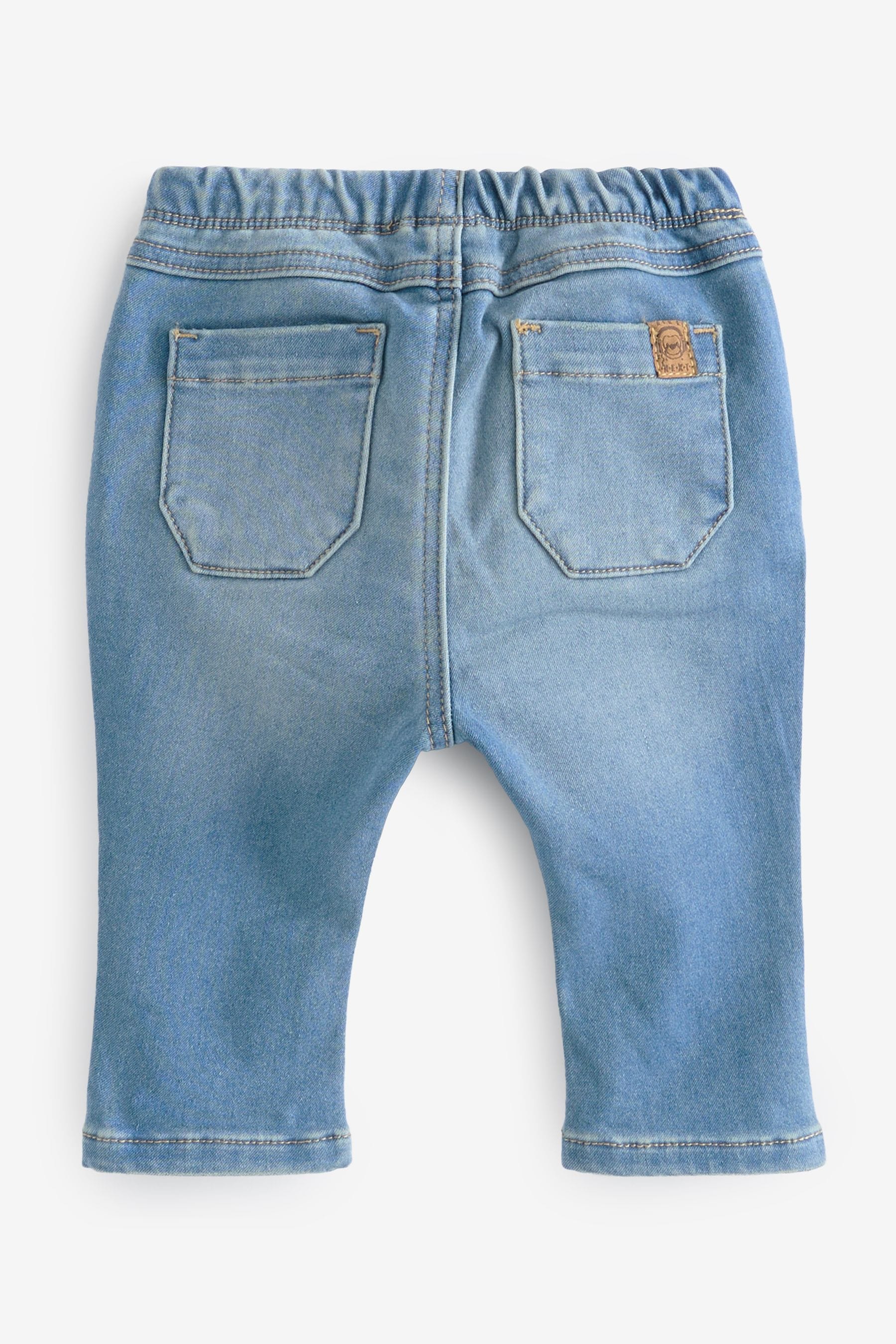 Mid Wash Denim Super Soft Pull-On Jeans With Stretch (3mths-7yrs)