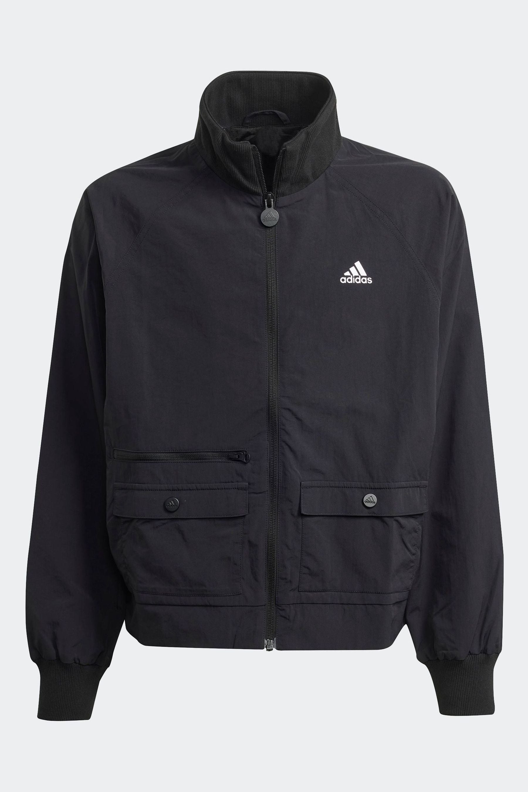 adidas Black Street Jam Woven Cargo Jacket Kids