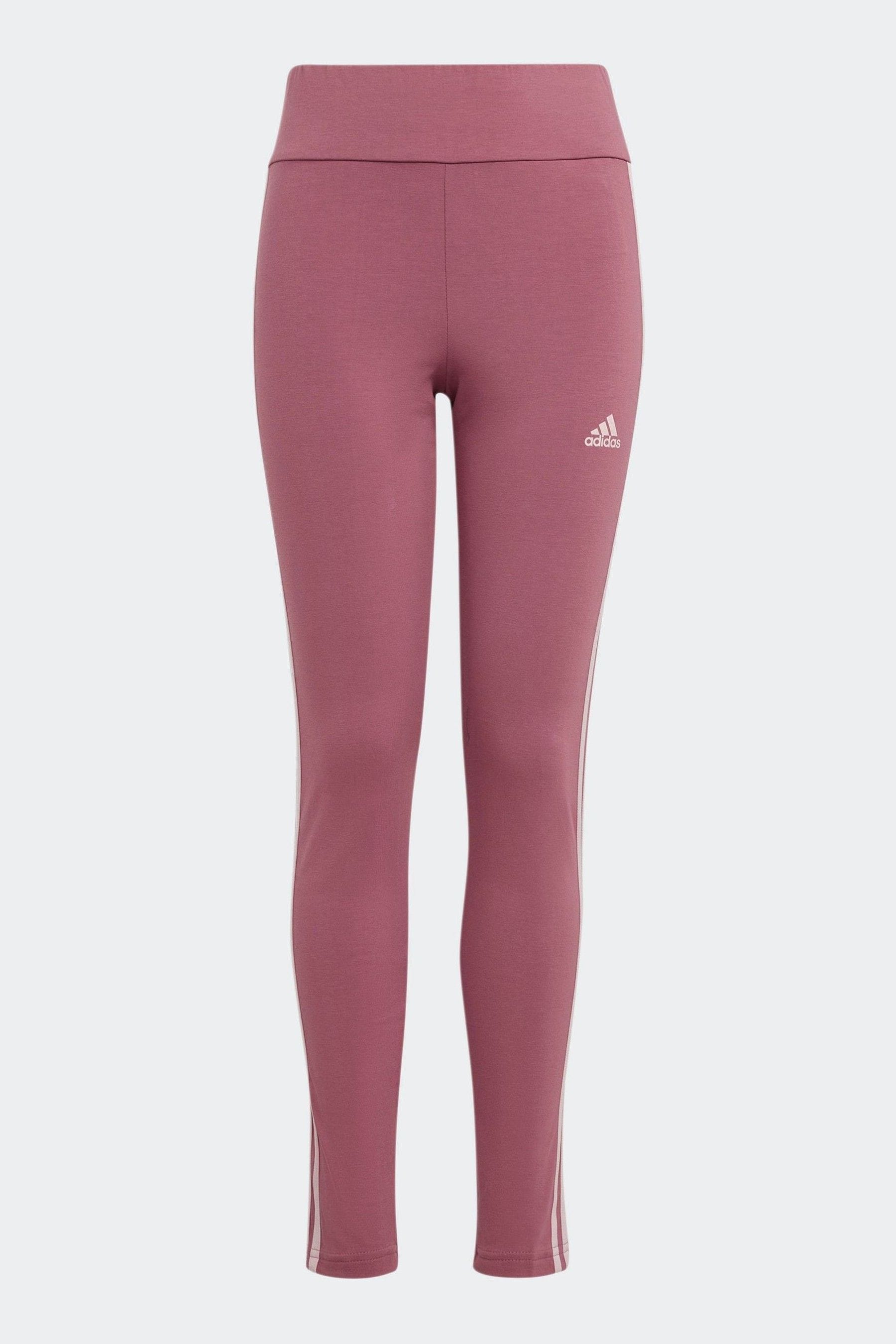 adidas Pink Dark Kids Sportswear Tiberio 3-Stripes Colorblock Fleece Leggings Set