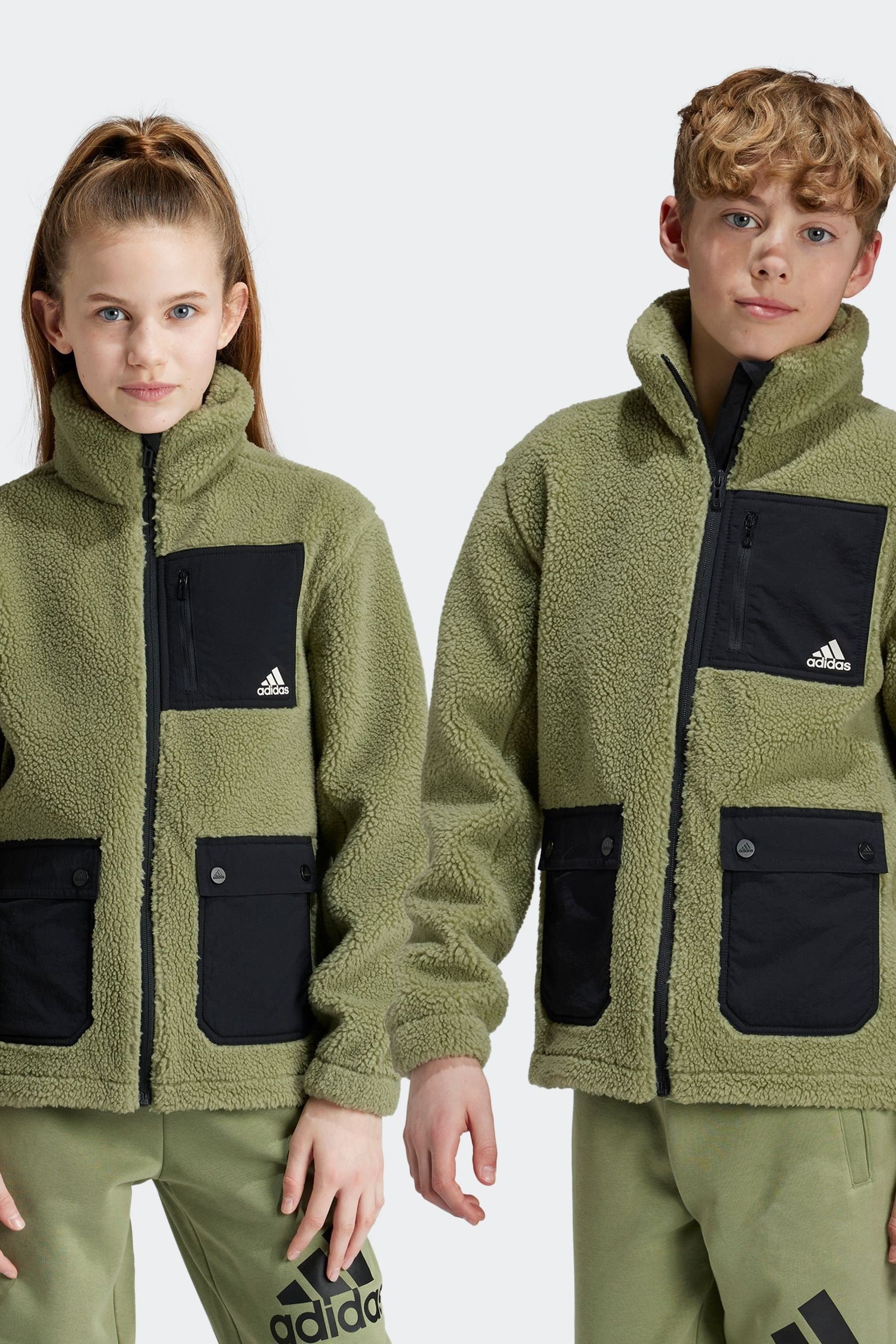 adidas Green Sherpa Jacket