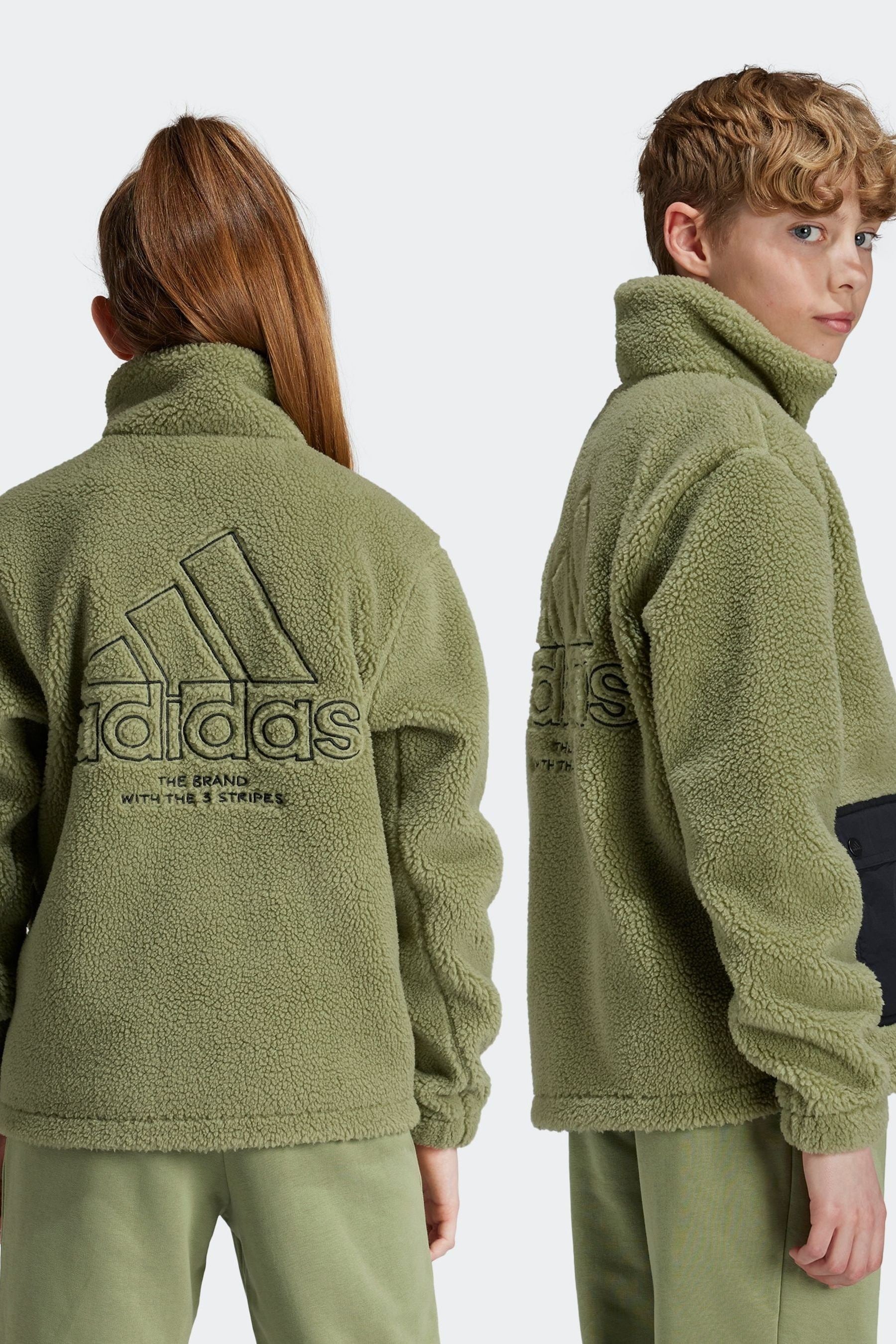 adidas Green Sherpa Jacket