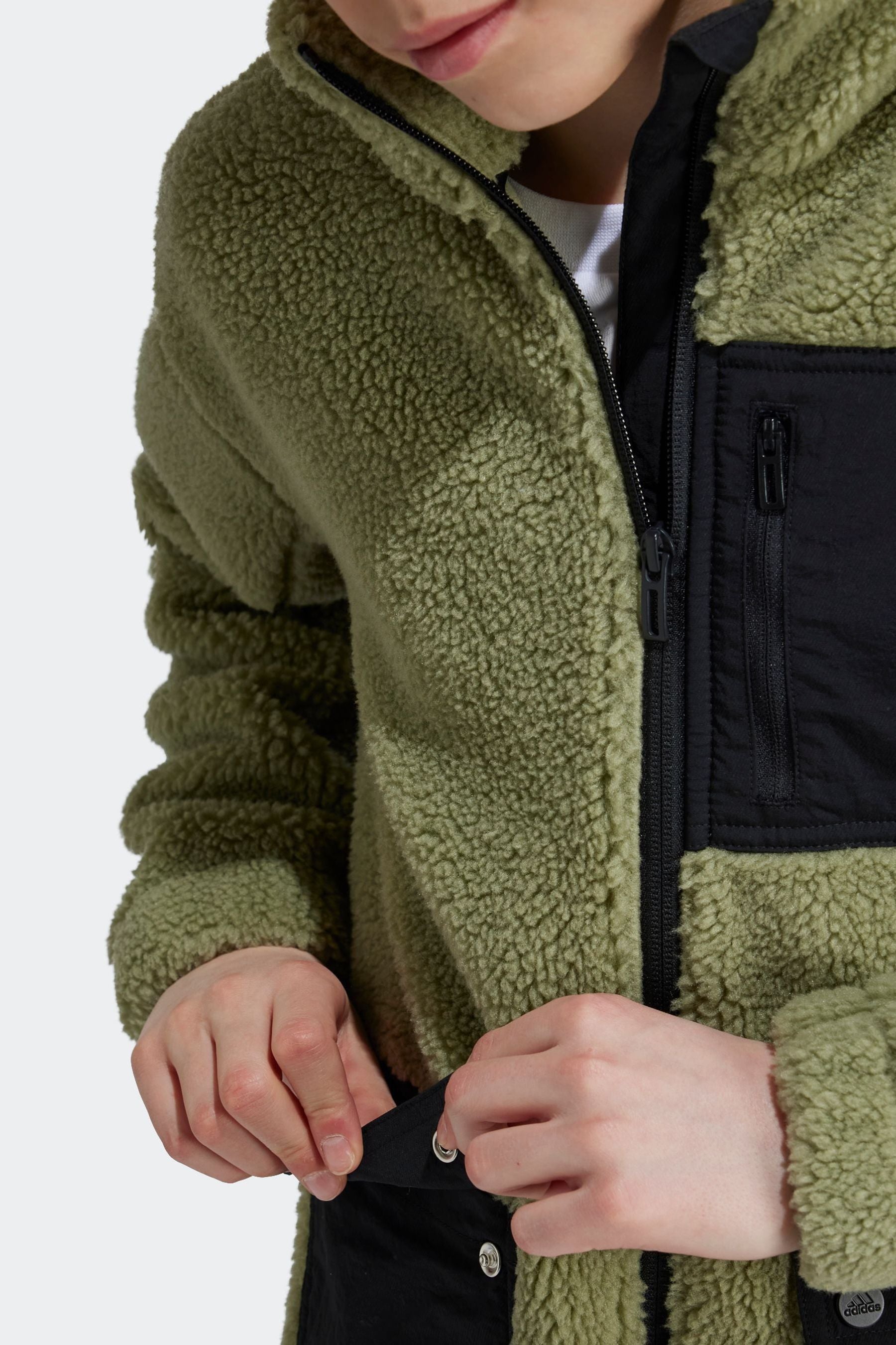 adidas Green Sherpa Jacket