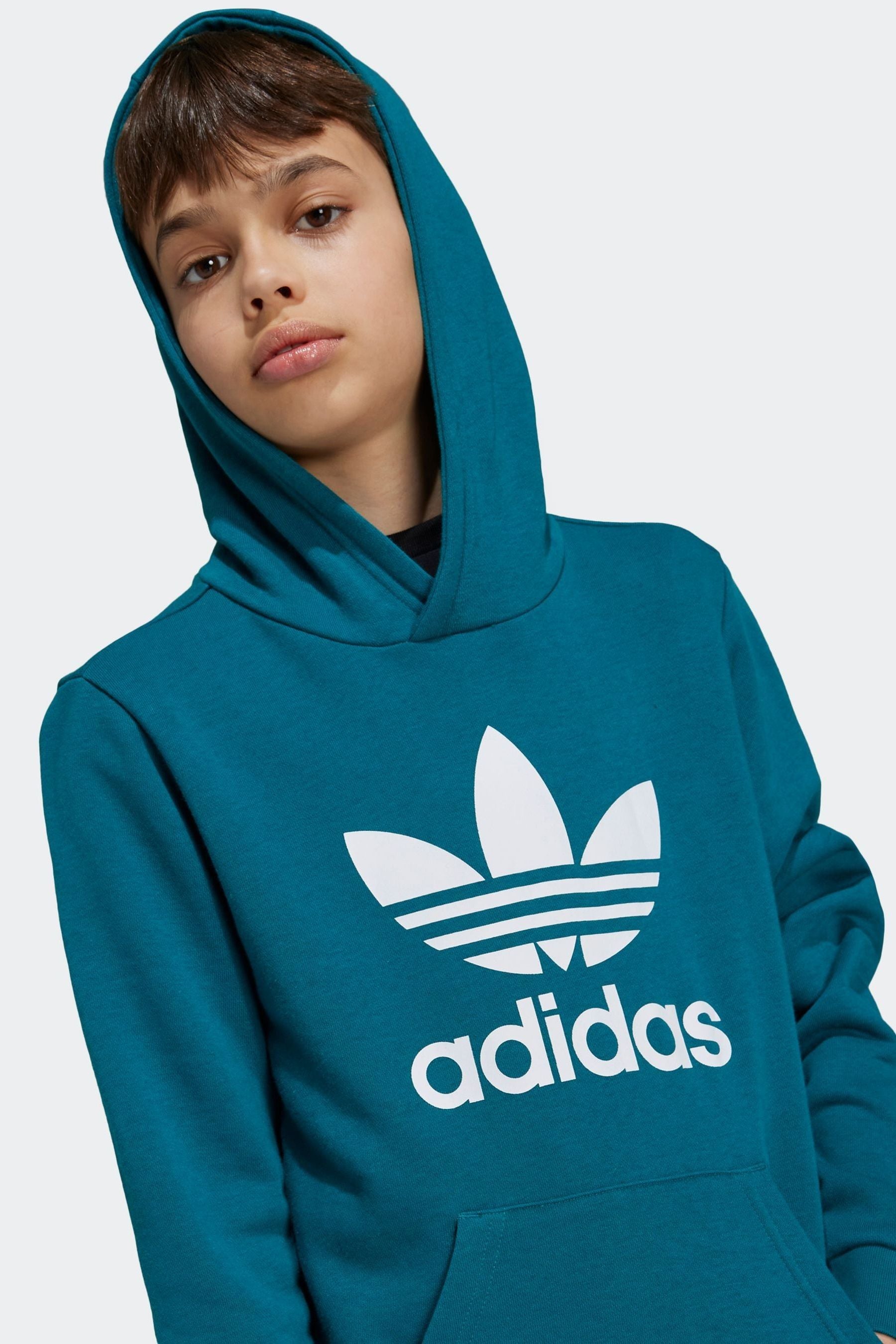 adidas Green Kids Originals Trefoil Hoodie