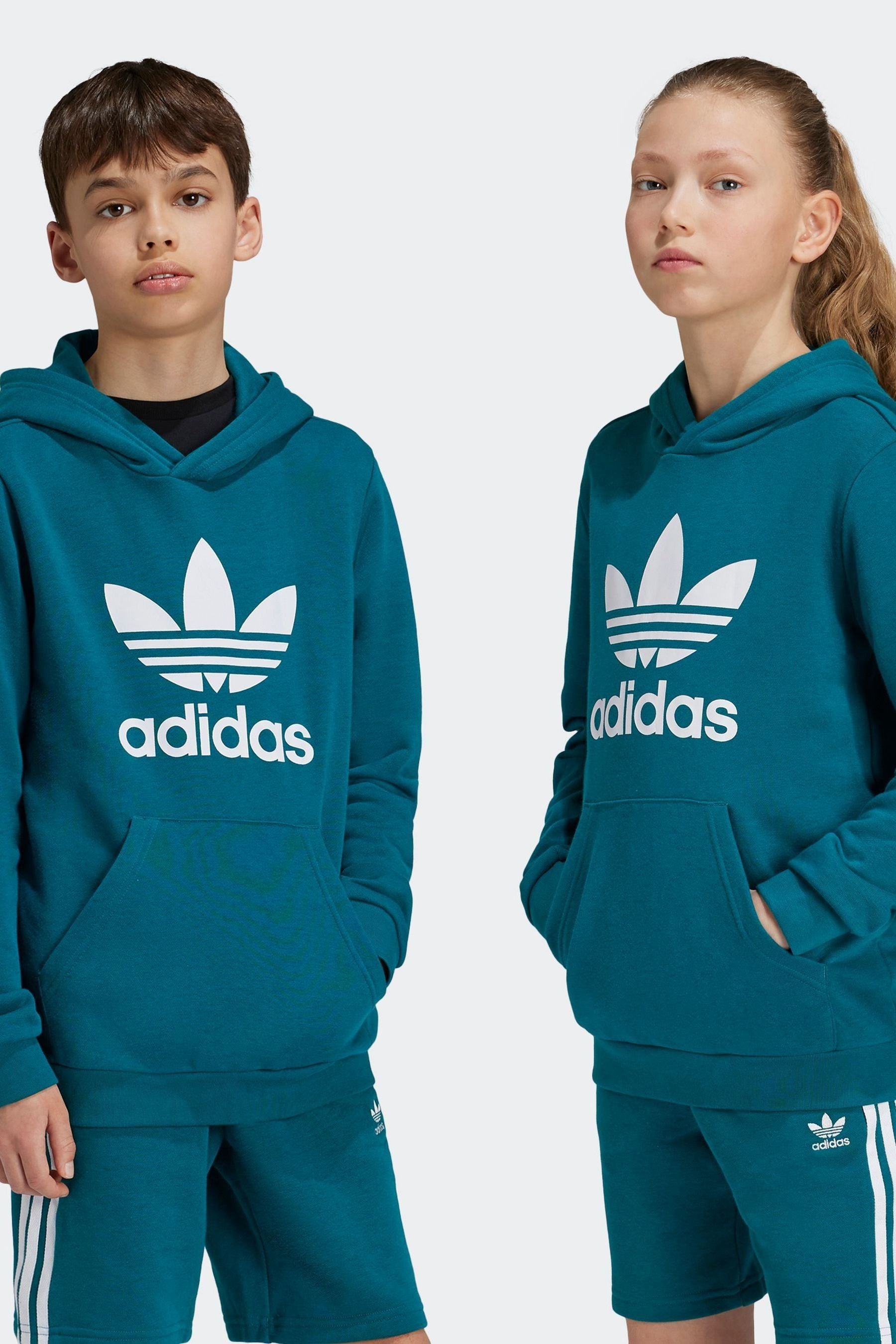 adidas Green Kids Originals Trefoil Hoodie