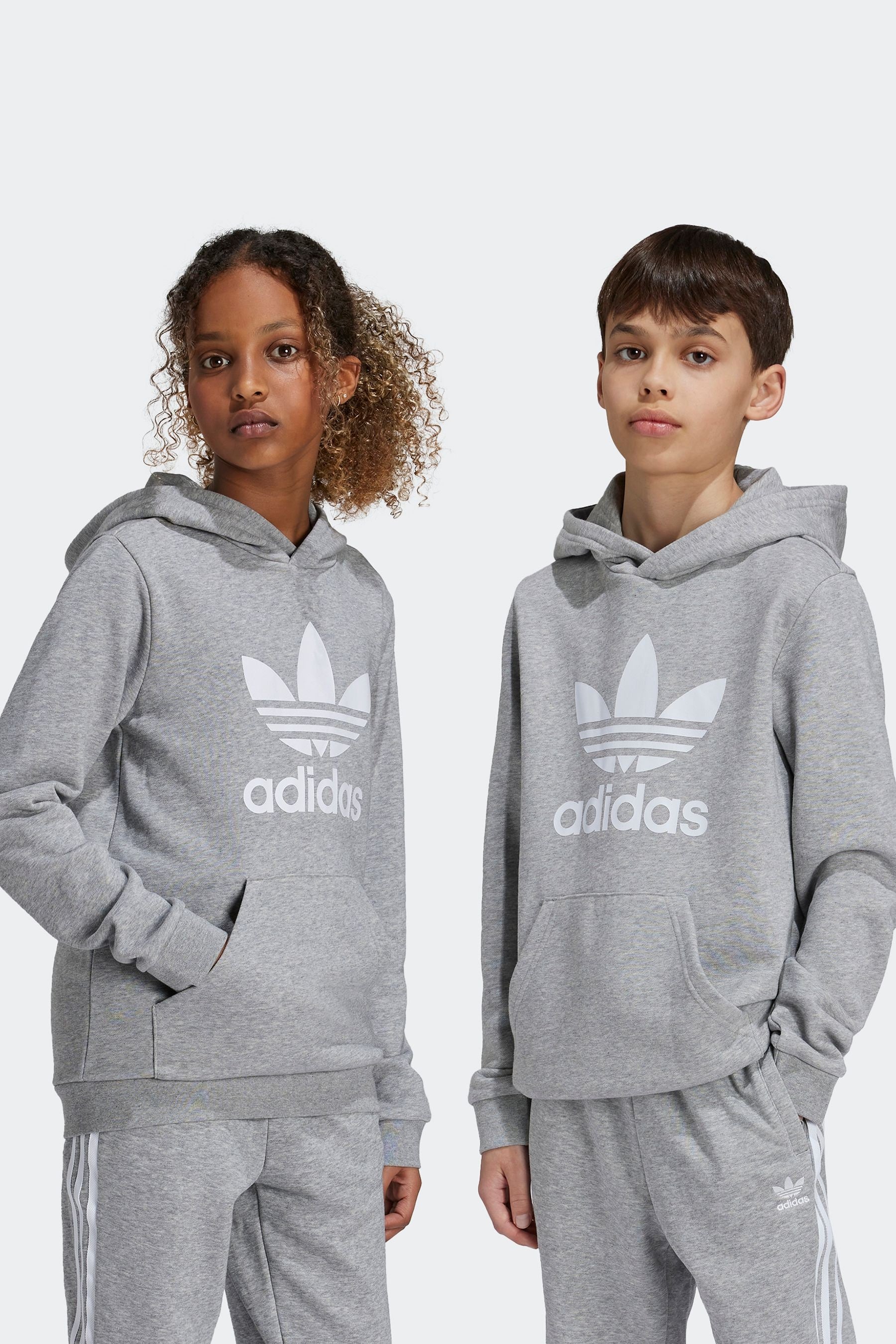 adidas Grey Kids Originals Trefoil Hoodie