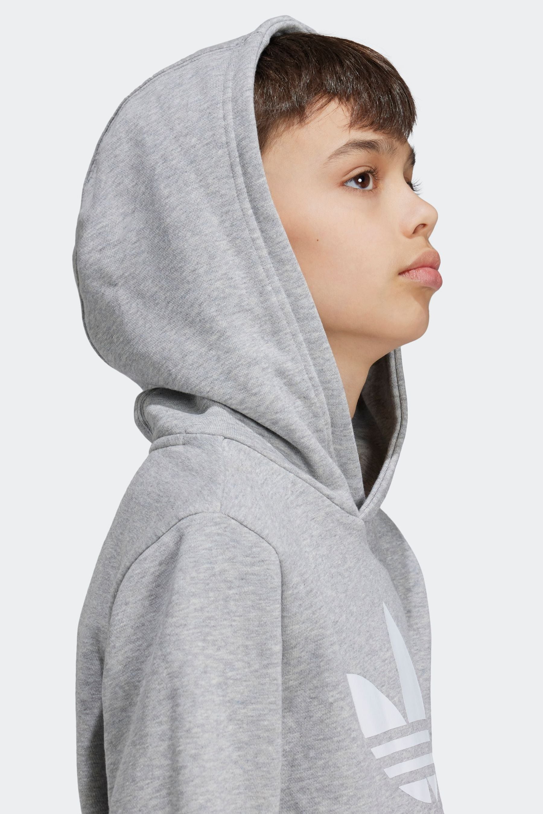 adidas Grey Kids Originals Trefoil Hoodie