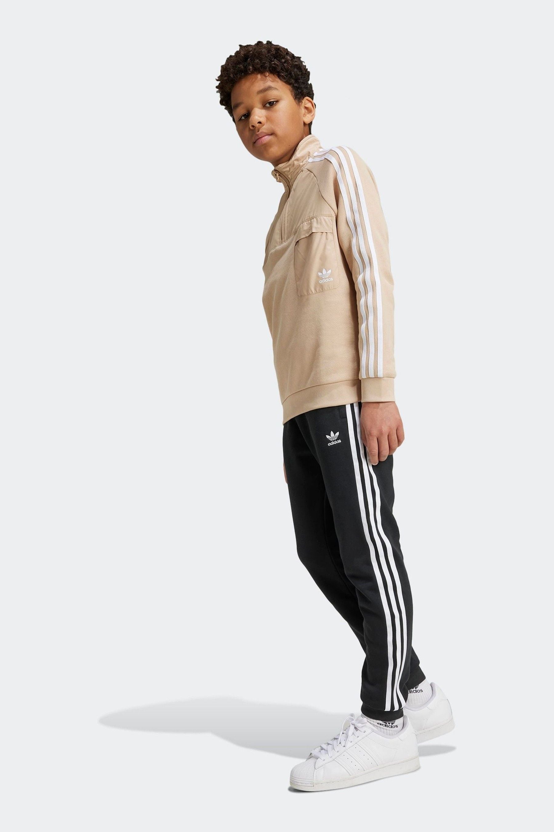 adidas Black Kids Originals Trefoil Joggers