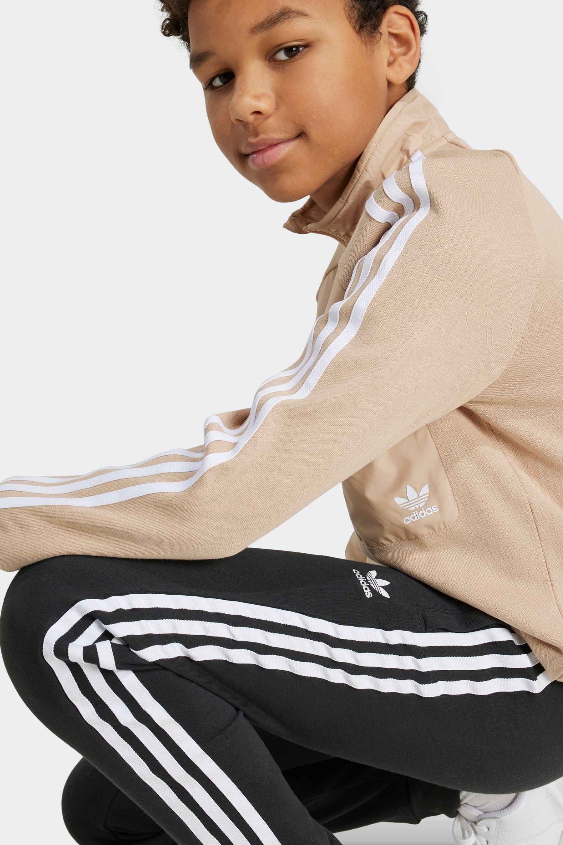 adidas Black Kids Originals Trefoil Joggers