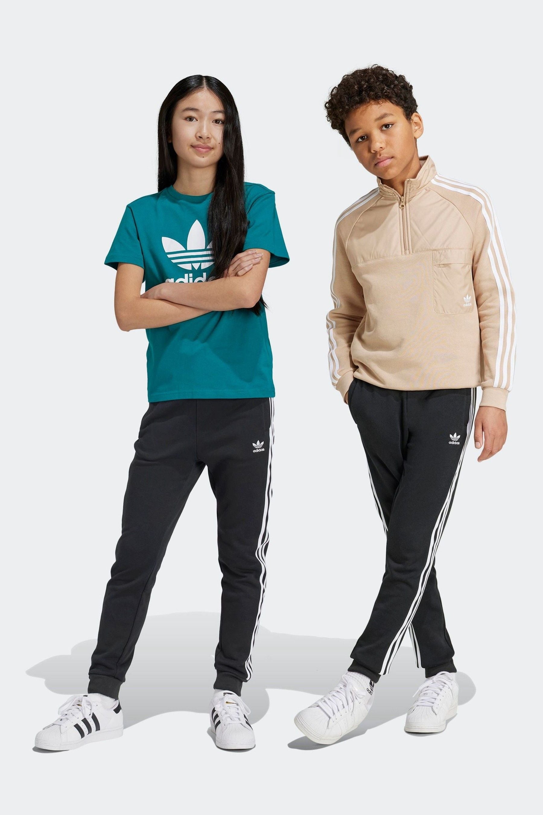 adidas Black Kids Originals Trefoil Joggers