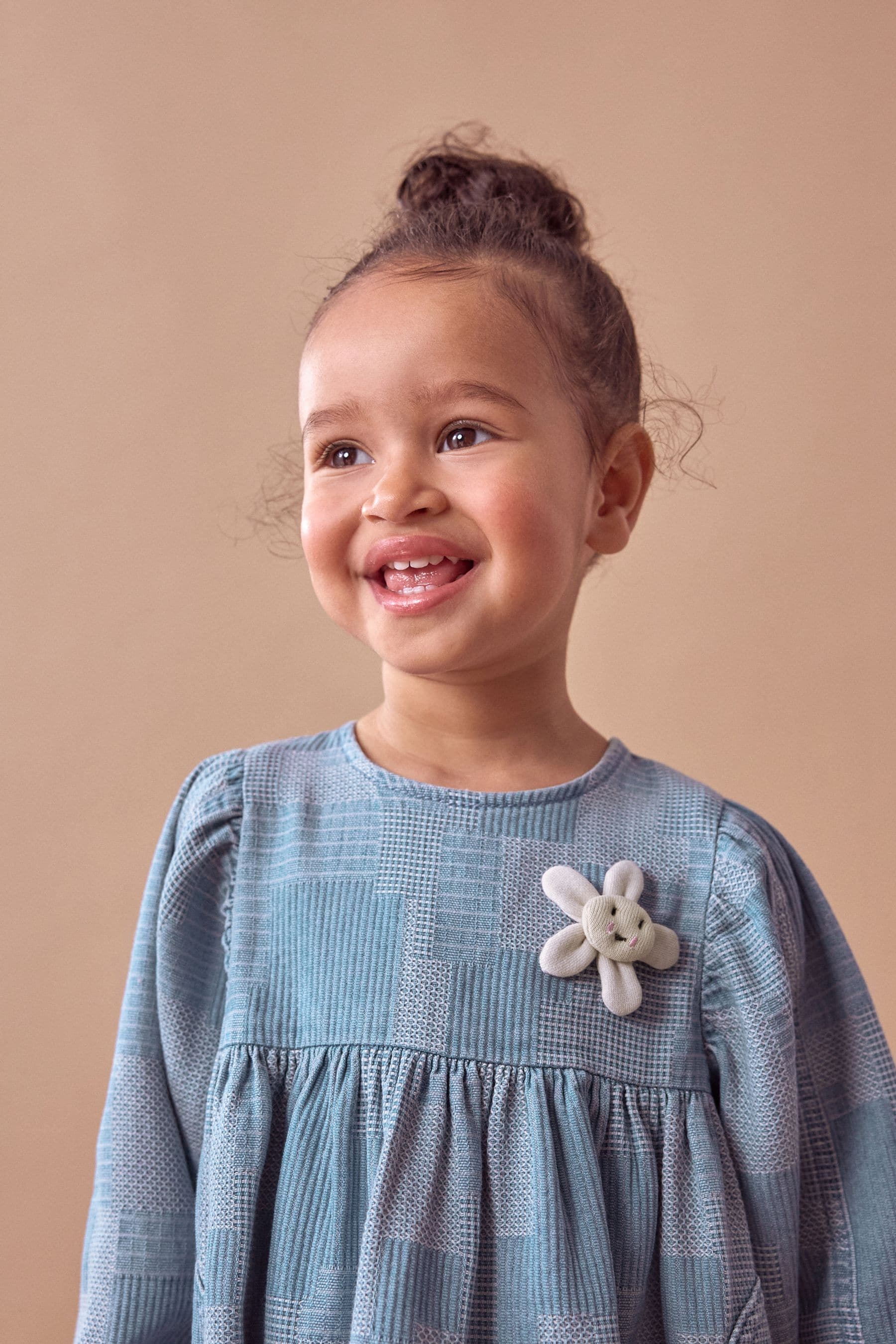 Blue 100% Cotton Denim Daisy Dress (3mths-8yrs)