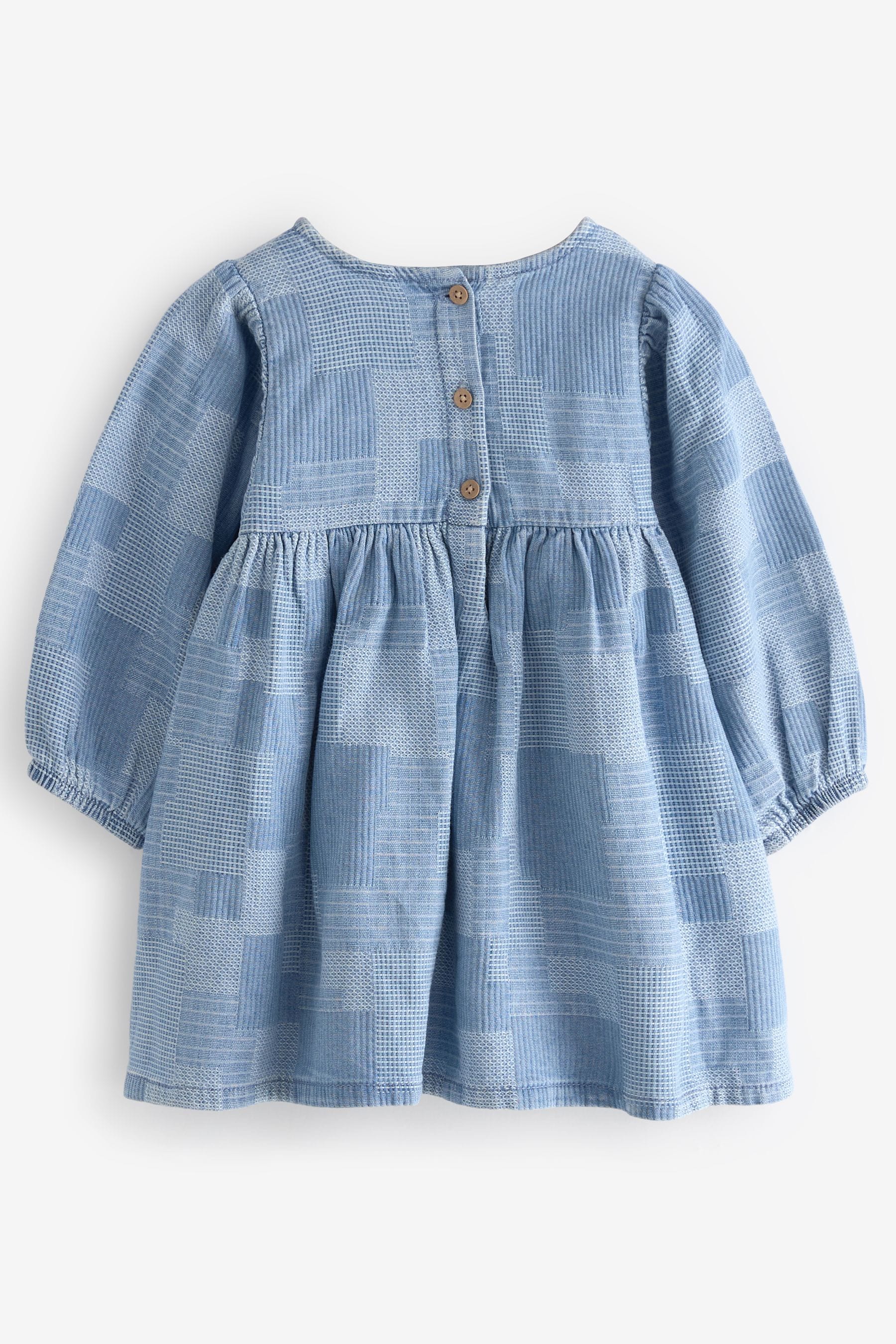 Blue 100% Cotton Denim Daisy Dress (3mths-8yrs)