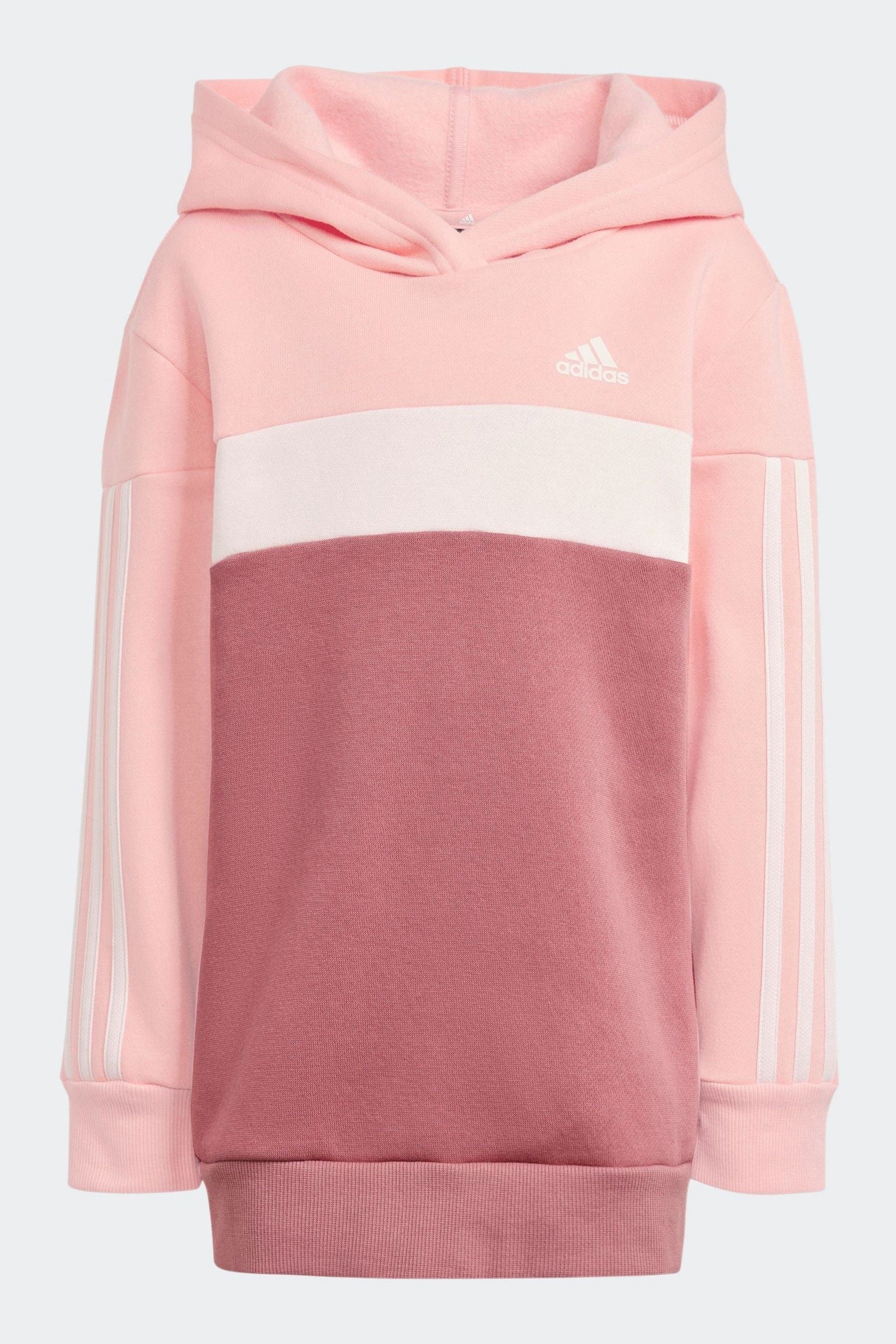 adidas Pink Pitch Kids Sportswear Tiberio 3-Stripes Colorblock Fleece Leggings Set