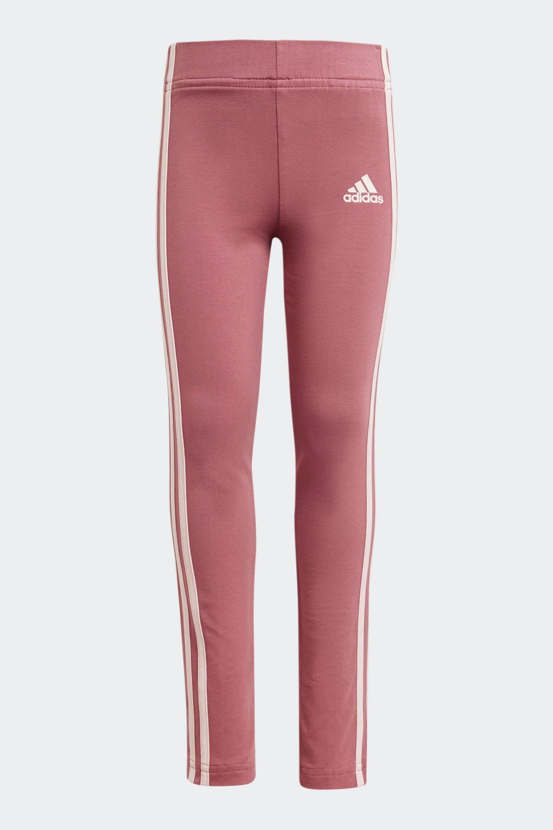 adidas Pink Pitch Kids Sportswear Tiberio 3-Stripes Colorblock Fleece Leggings Set