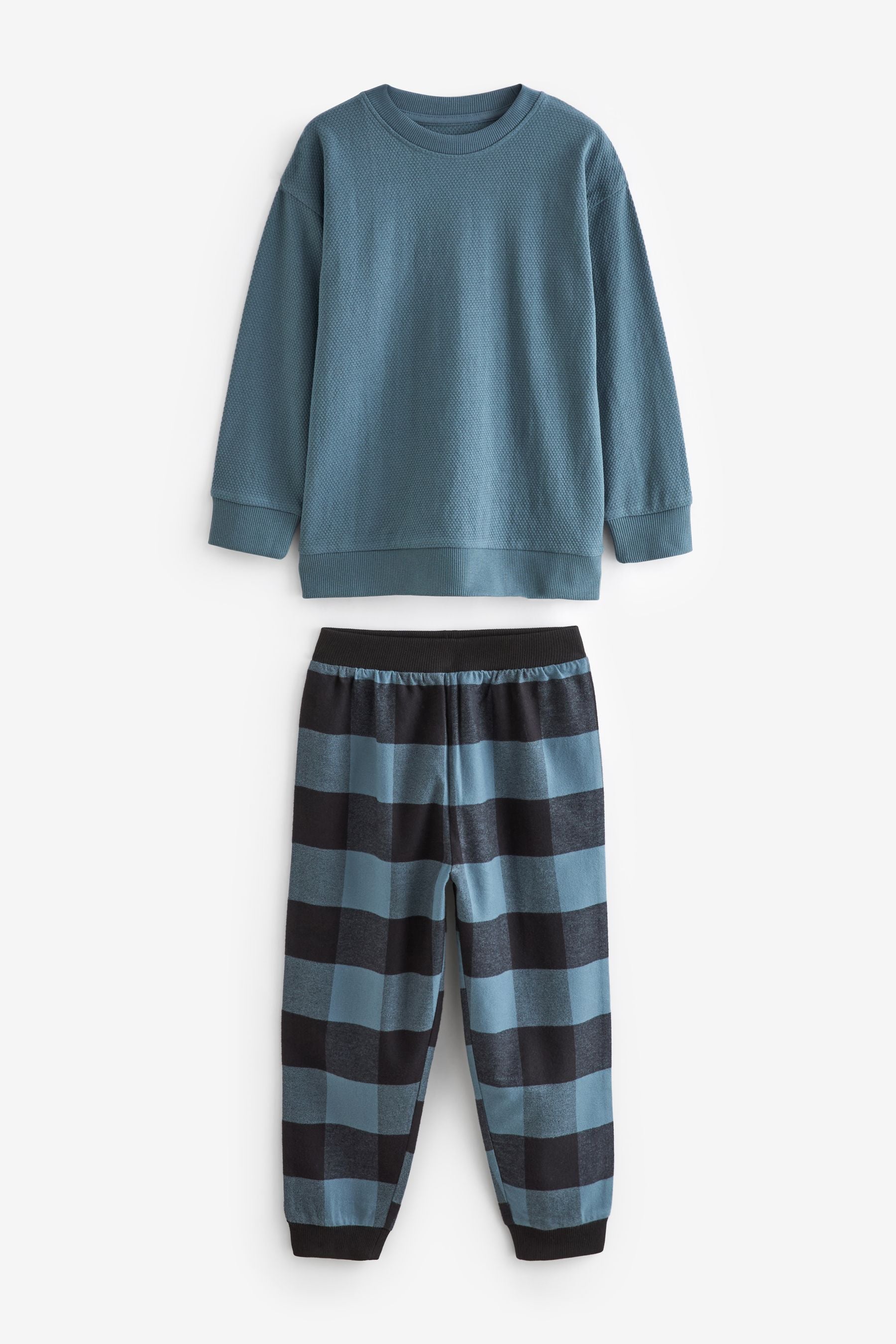 Blue/Green/Brown Woven Check Pyjamas 3 Pack (3-16yrs)