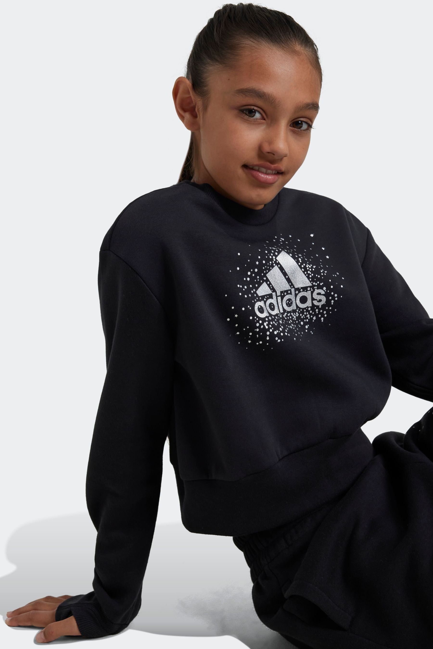 adidas Black Crew Sweatshirt