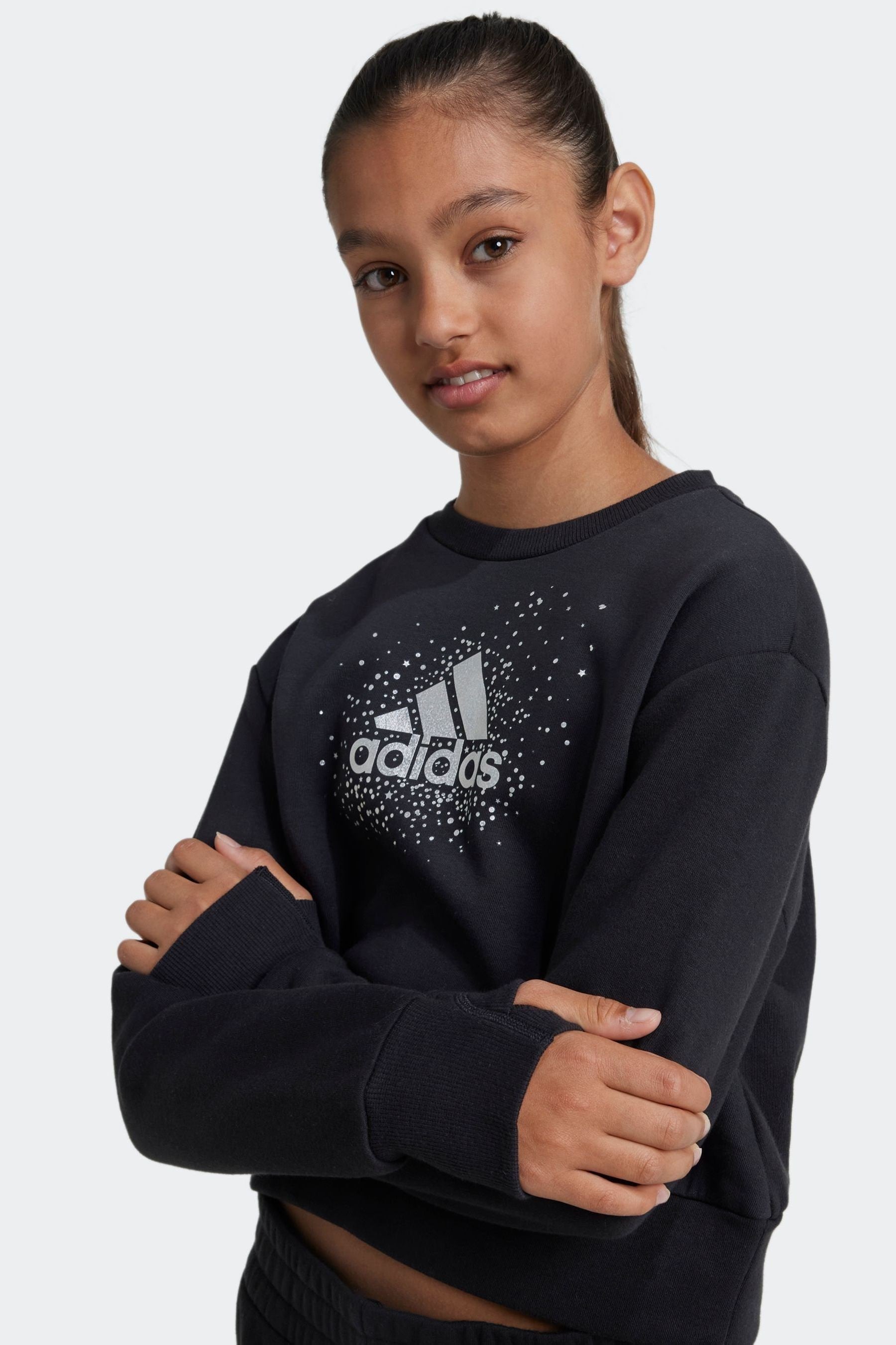 adidas Black Crew Sweatshirt