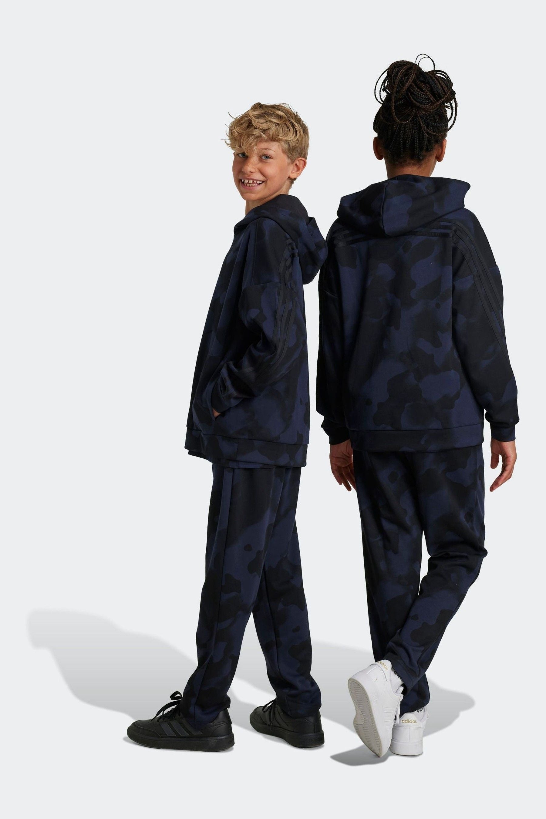 adidas Black Kids Future Icons Camo Printed Joggers