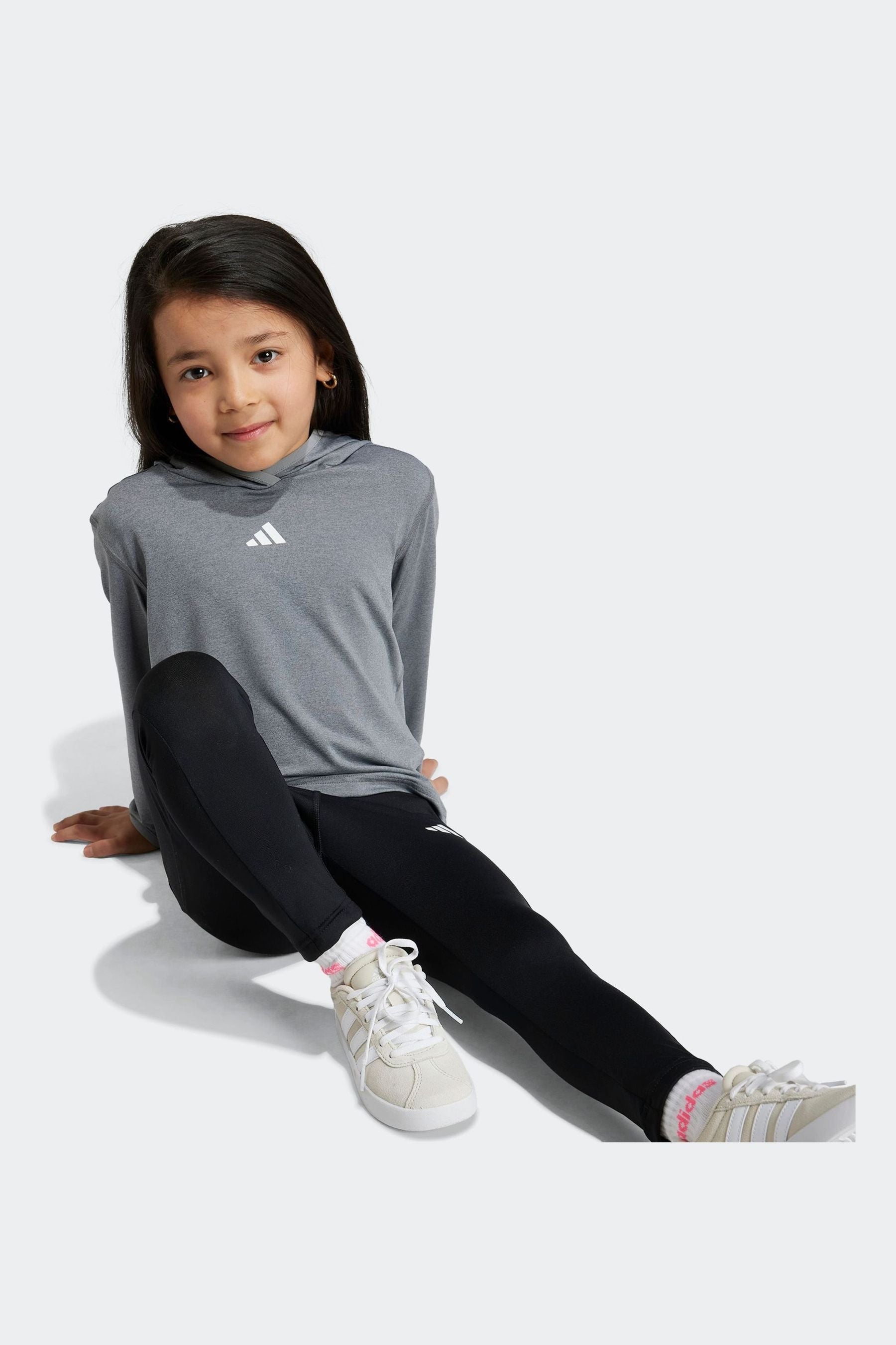 adidas Grey Kids Sports Top & Leggings Set