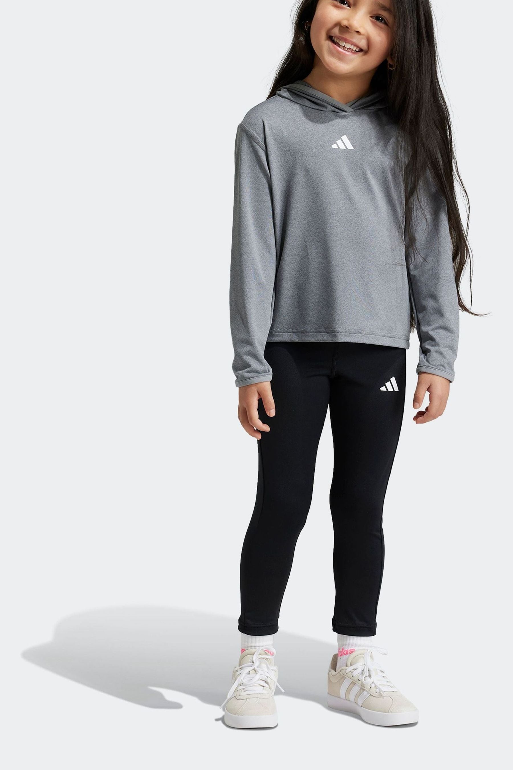 adidas Grey Kids Sports Top & Leggings Set