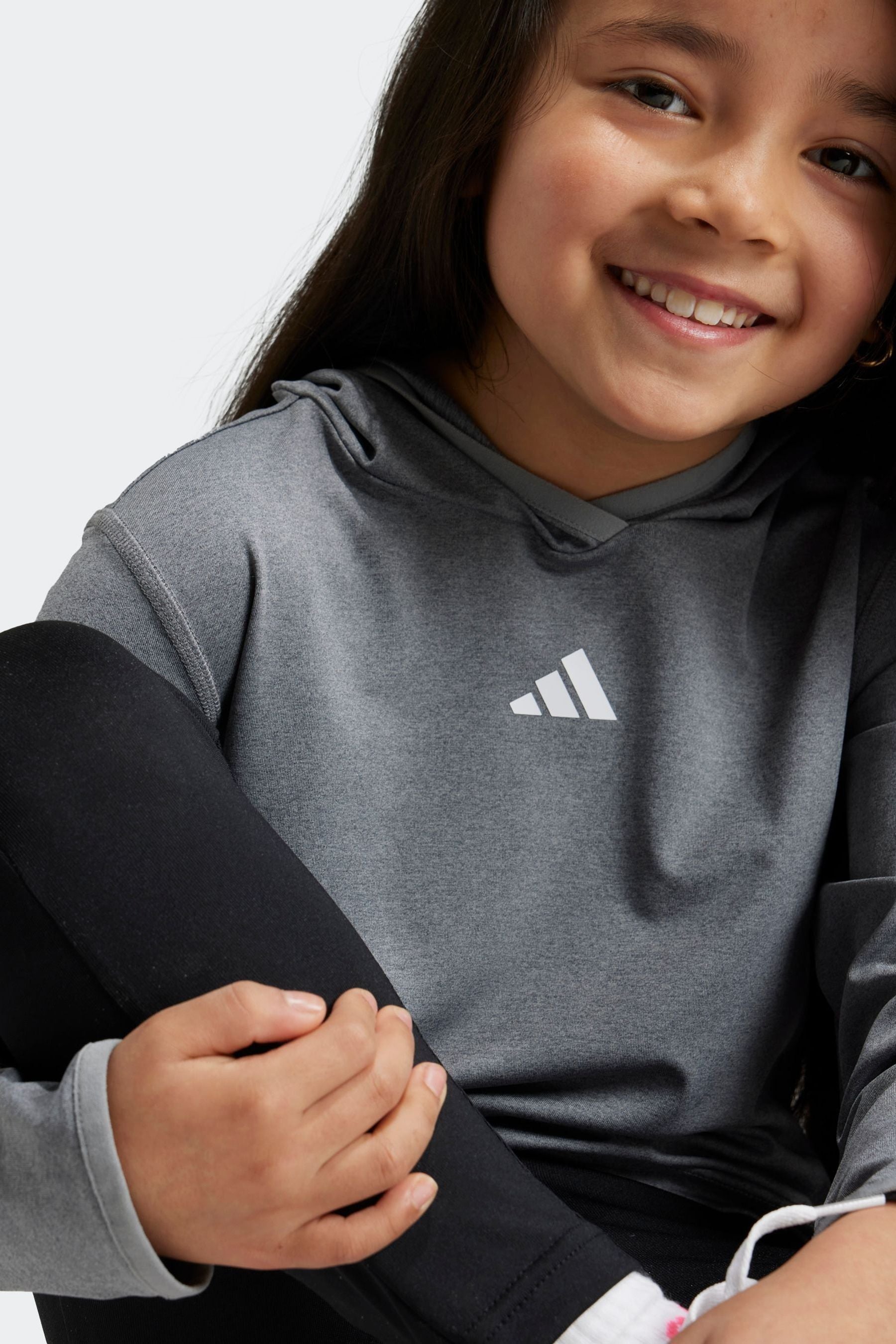 adidas Grey Kids Sports Top & Leggings Set