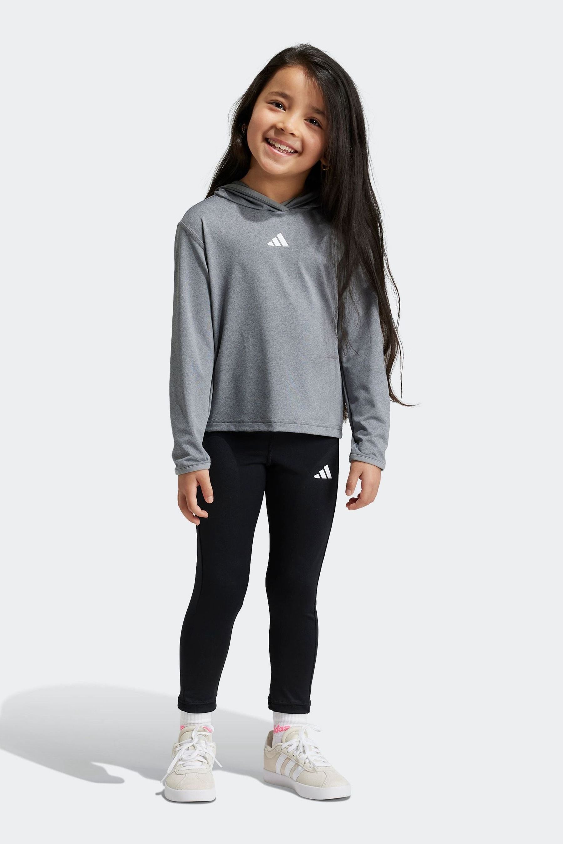 adidas Grey Kids Sports Top & Leggings Set