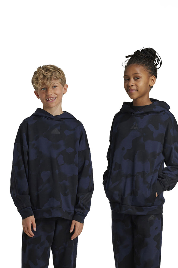 adidas Black Kids Future Icons Camo Printed Hoodie