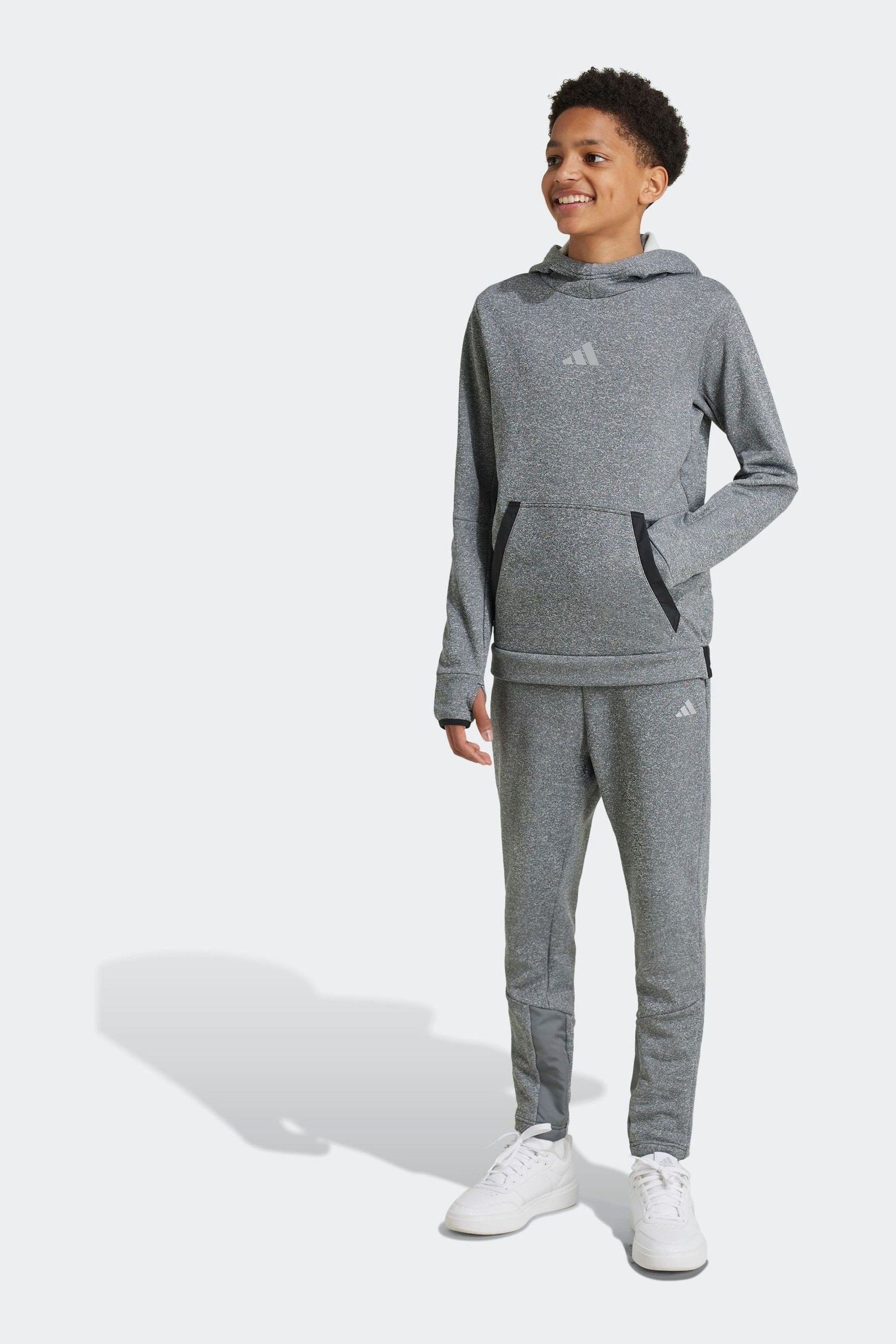 adidas Grey Fleece Joggers Kids