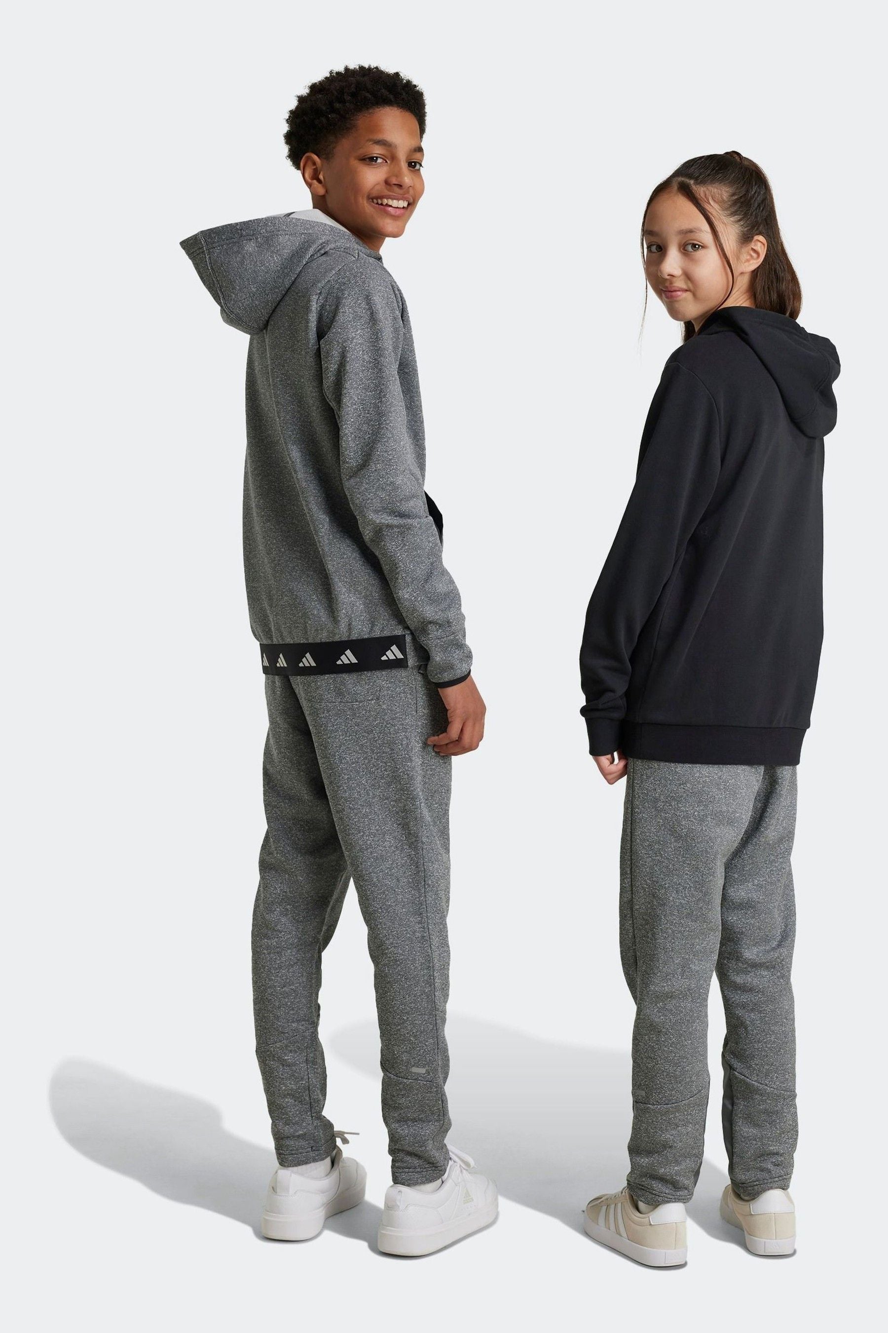 adidas Grey Fleece Joggers Kids