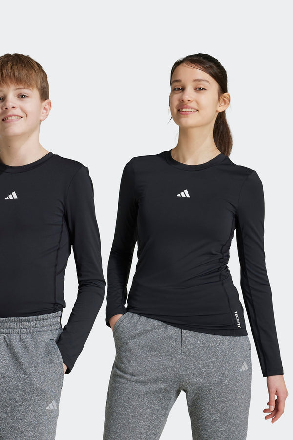 adidas Black Kids Techfit Long Sleeve Top