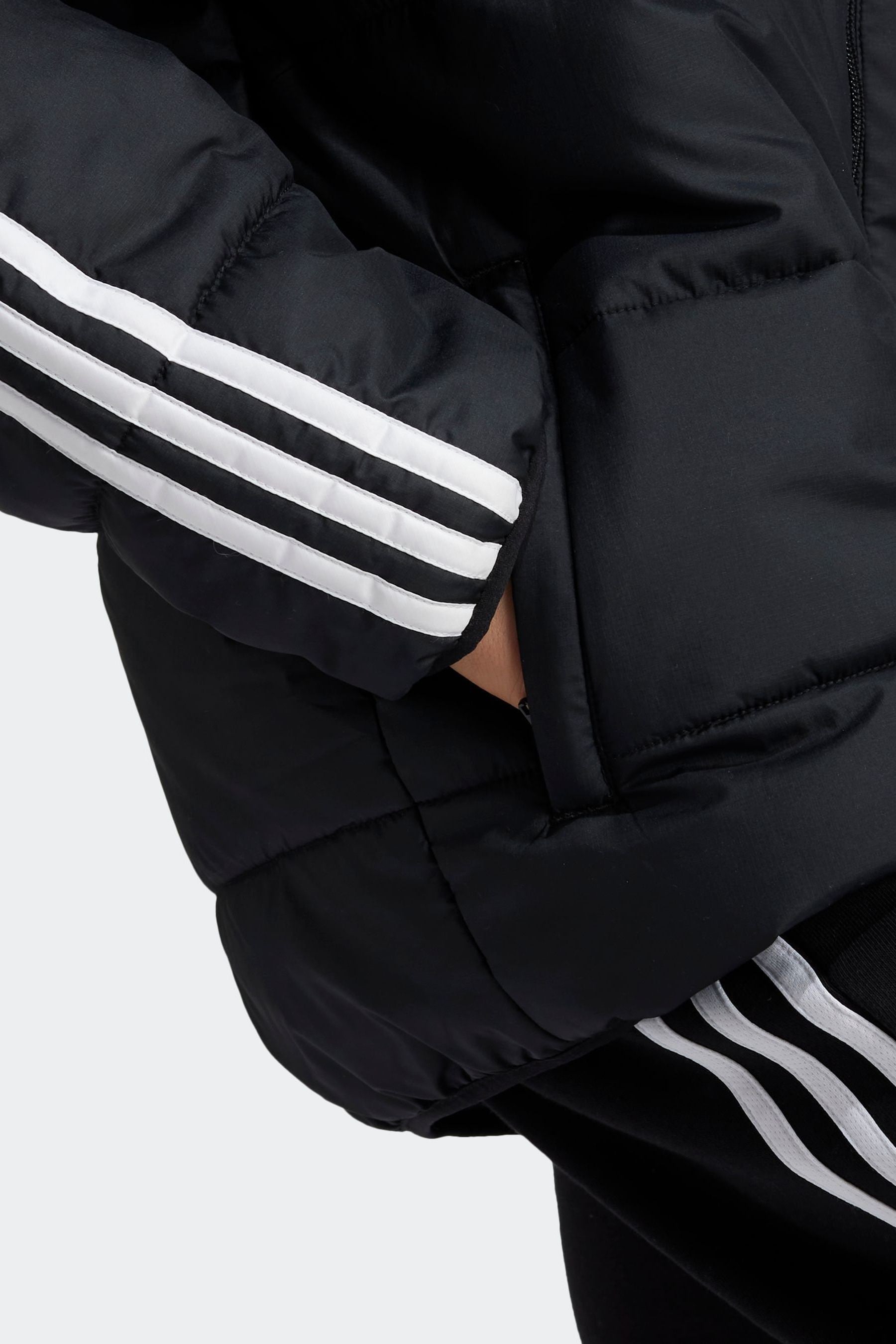 adidas Black Essentials 3-Stripes Padded Jacket