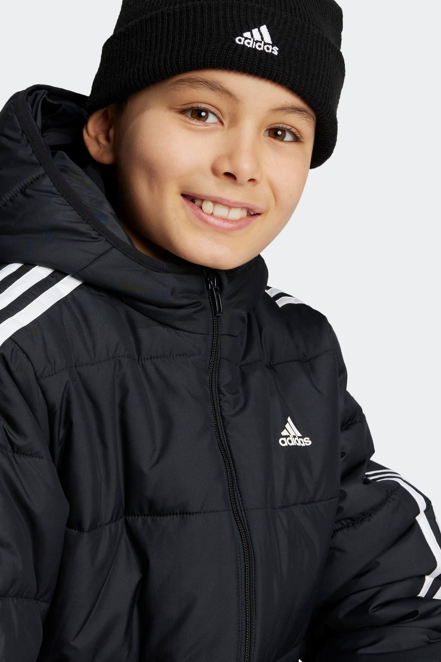 adidas Black Essentials 3-Stripes Padded Jacket