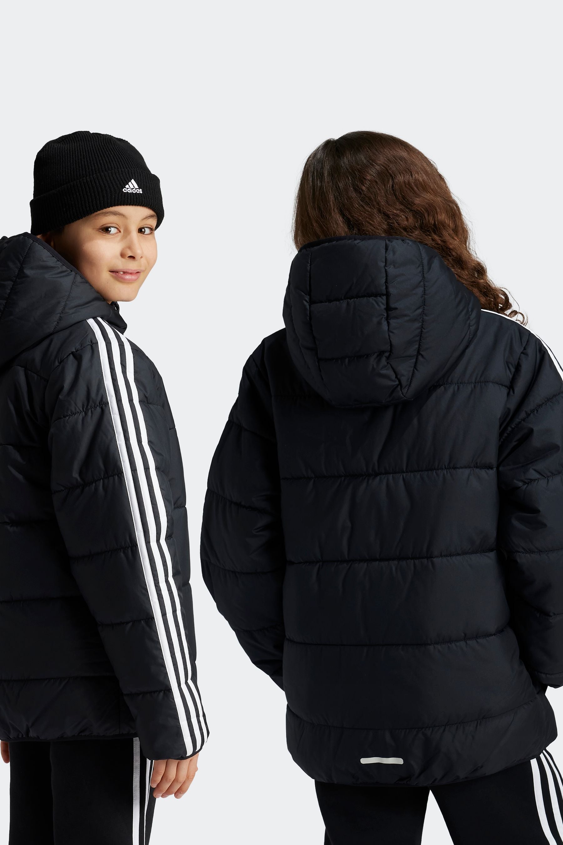 adidas Black Essentials 3-Stripes Padded Jacket