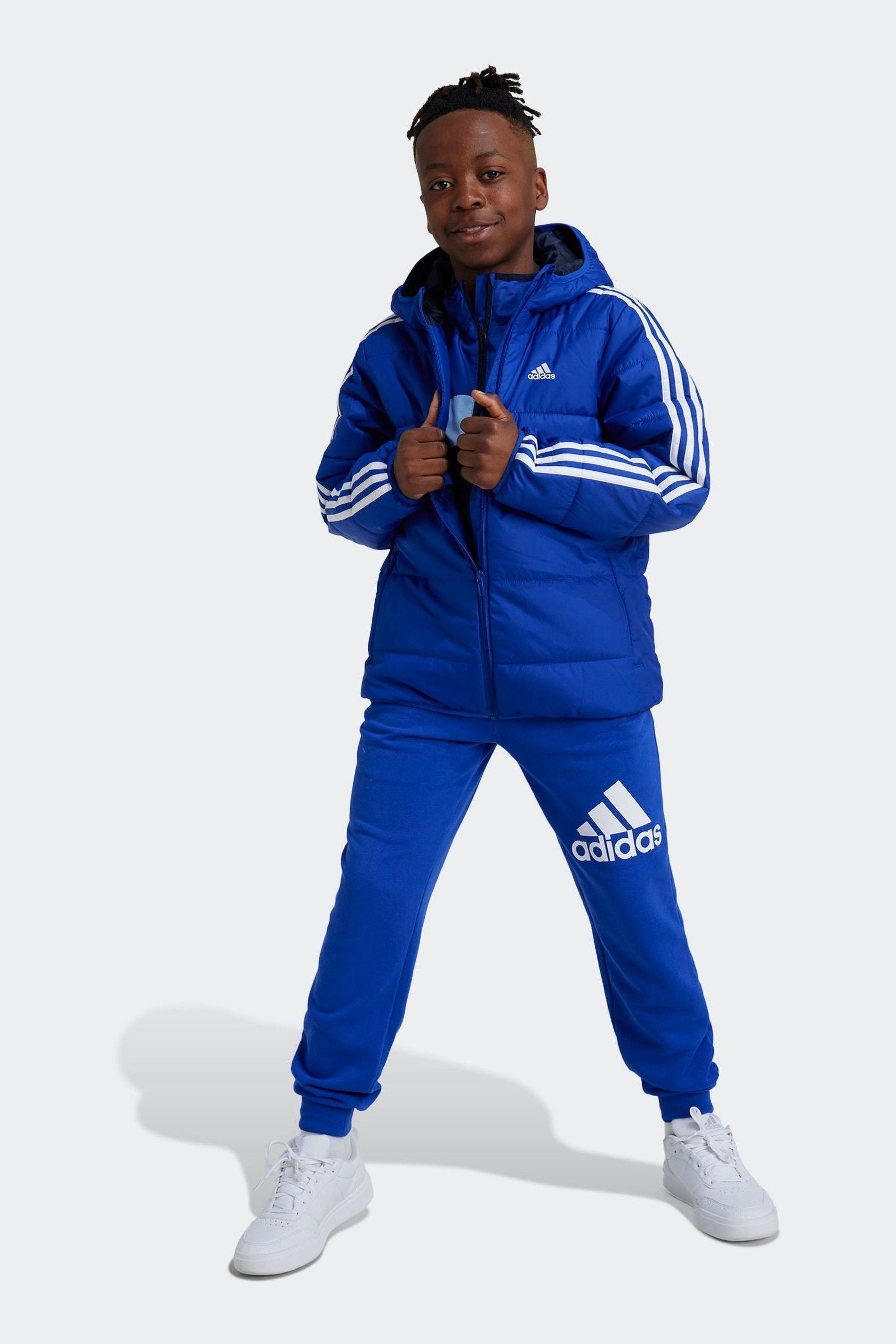 adidas Blue Essentials 3-Stripes Padded Jacket