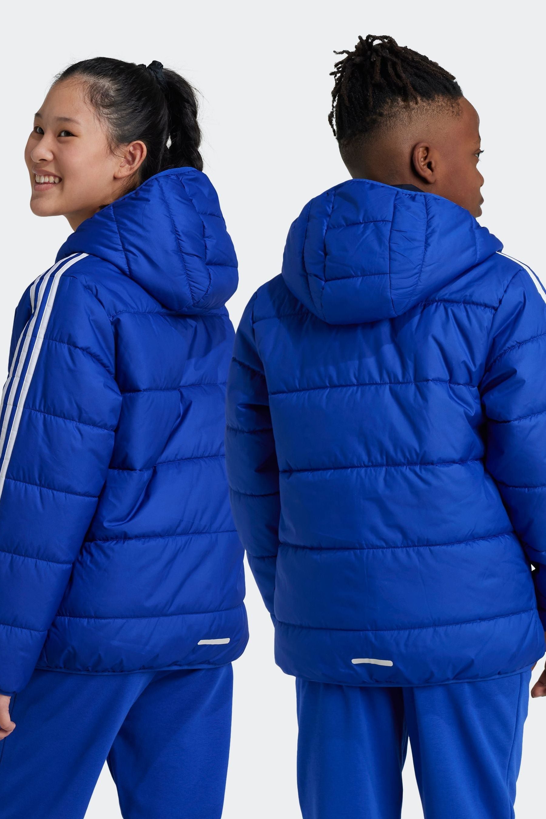 adidas Blue Essentials 3-Stripes Padded Jacket