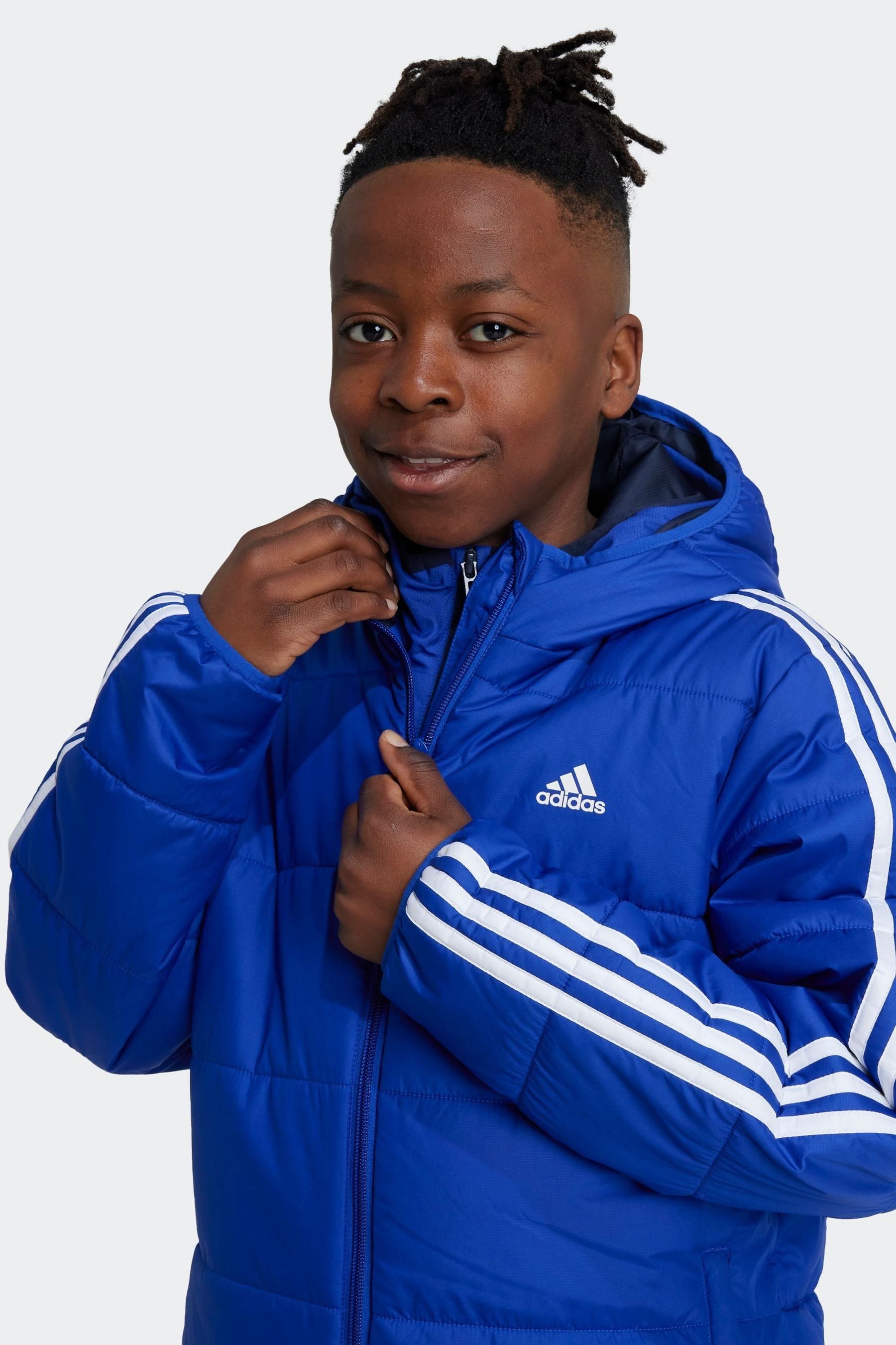 adidas Blue Essentials 3-Stripes Padded Jacket