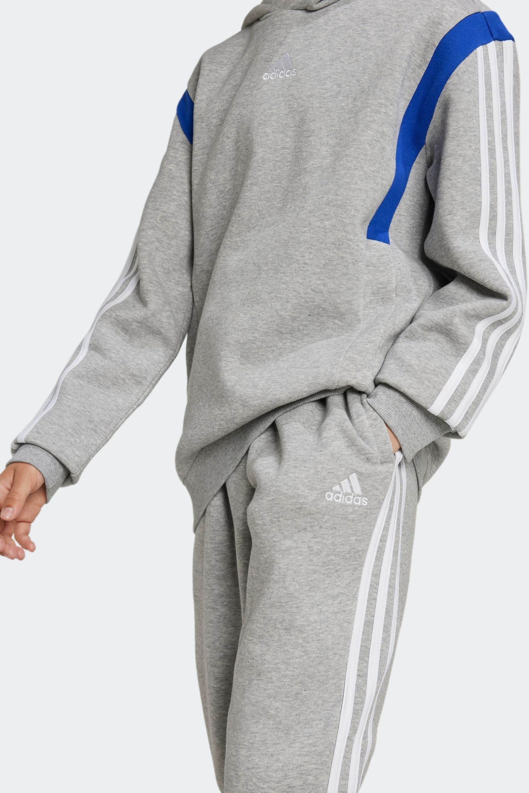 adidas Grey Kids Colorblock Joggers