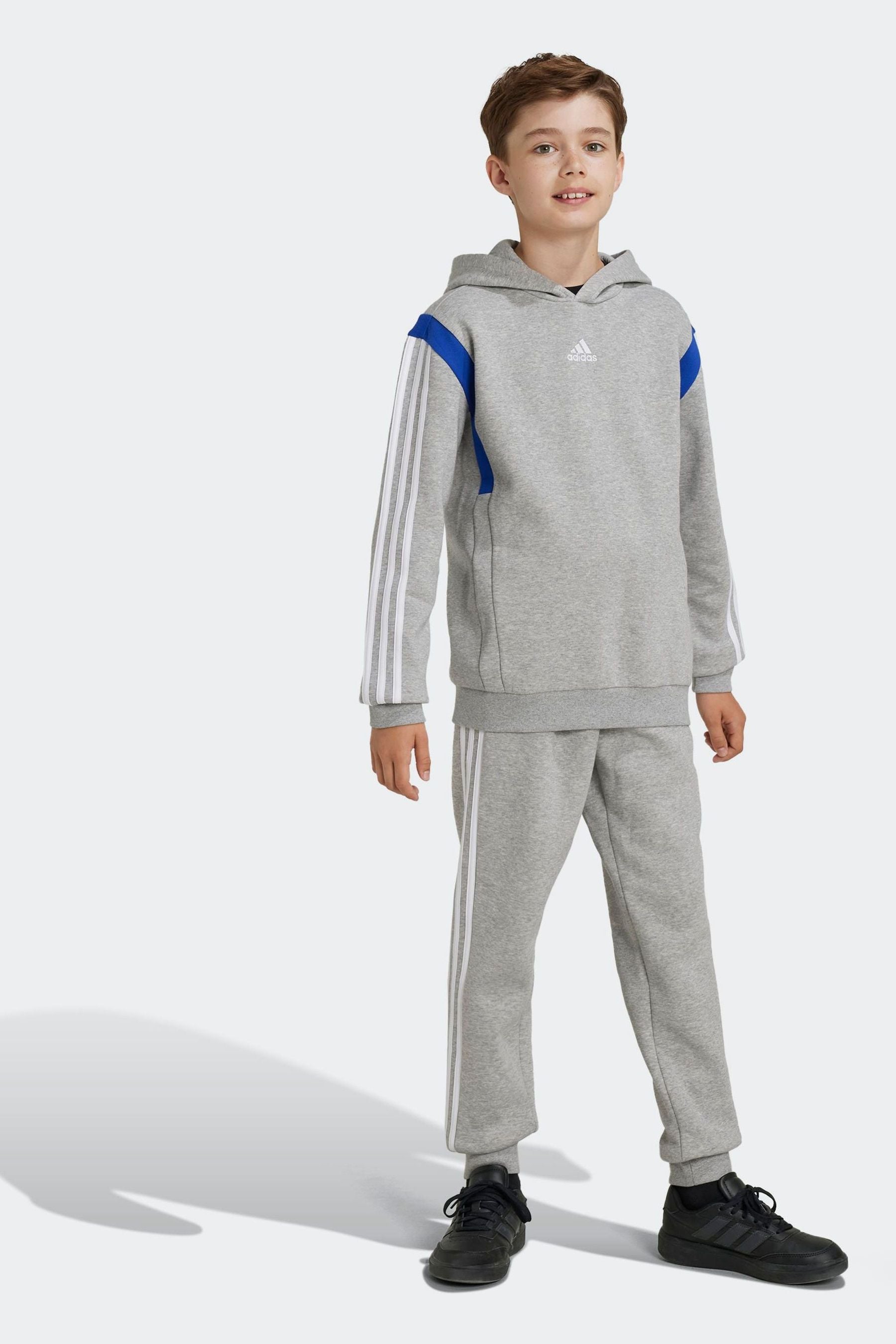 adidas Grey Kids Colorblock Joggers