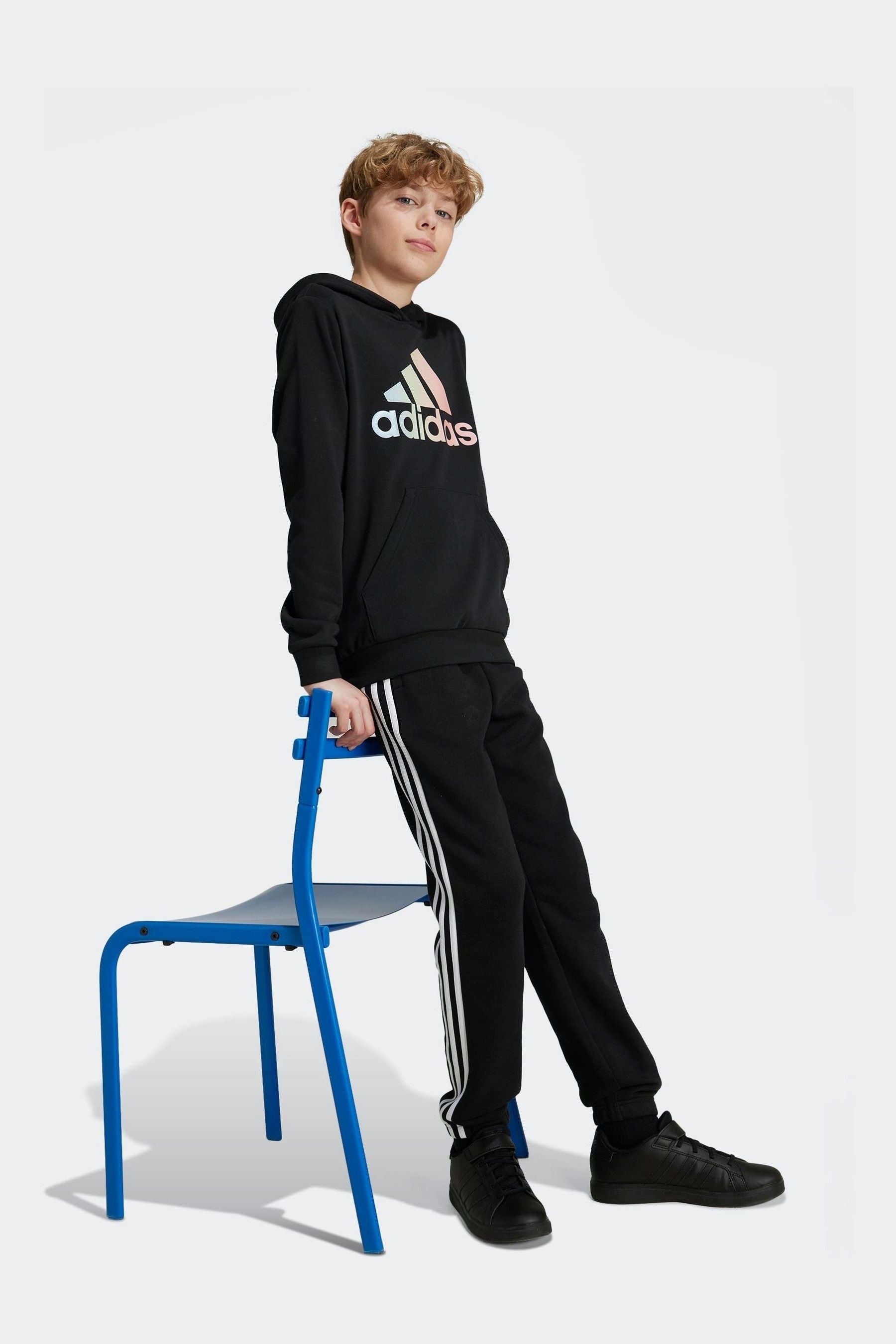 adidas Black Kids Metallic Print Hoodie