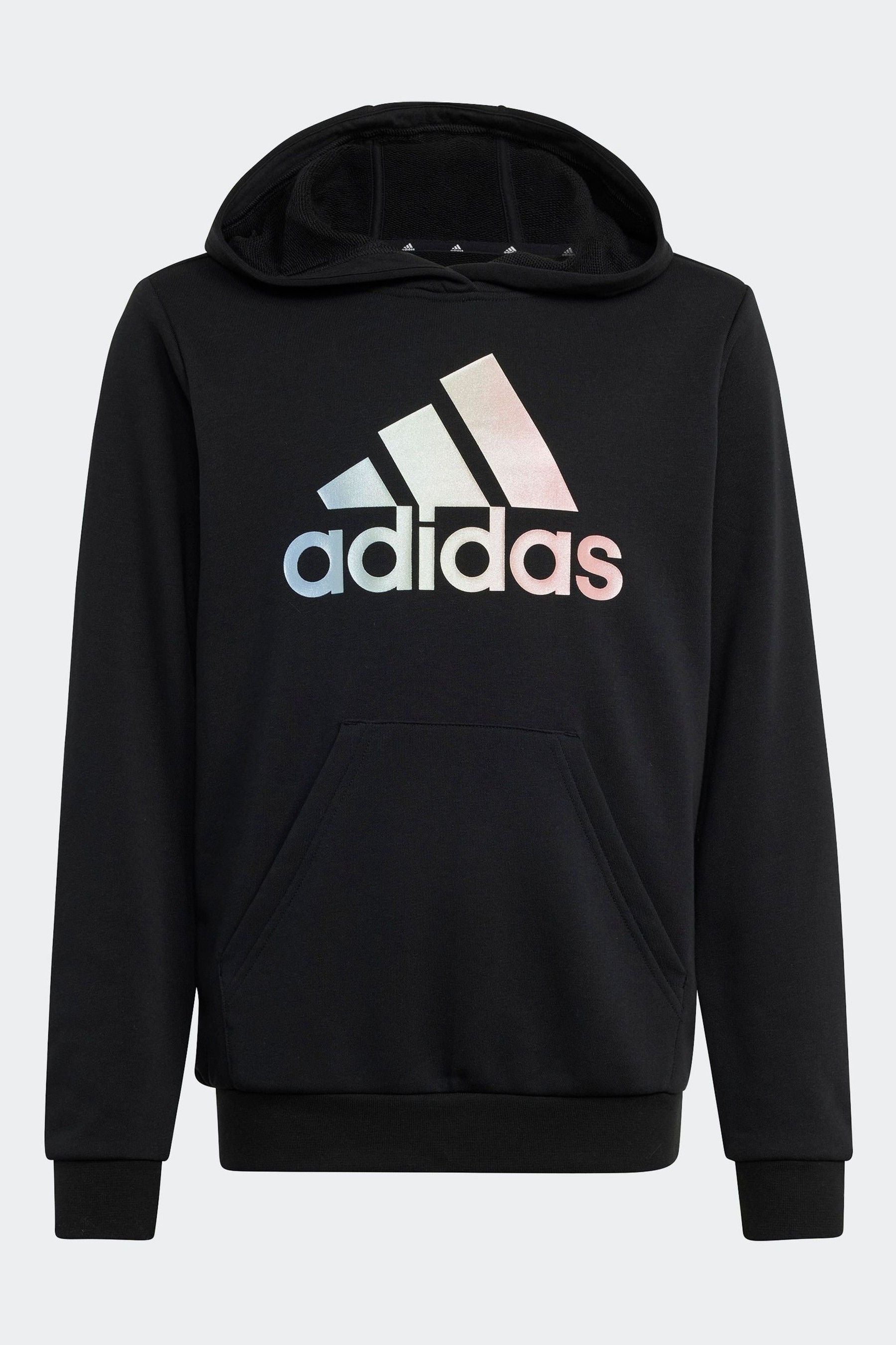 adidas Black Kids Metallic Print Hoodie