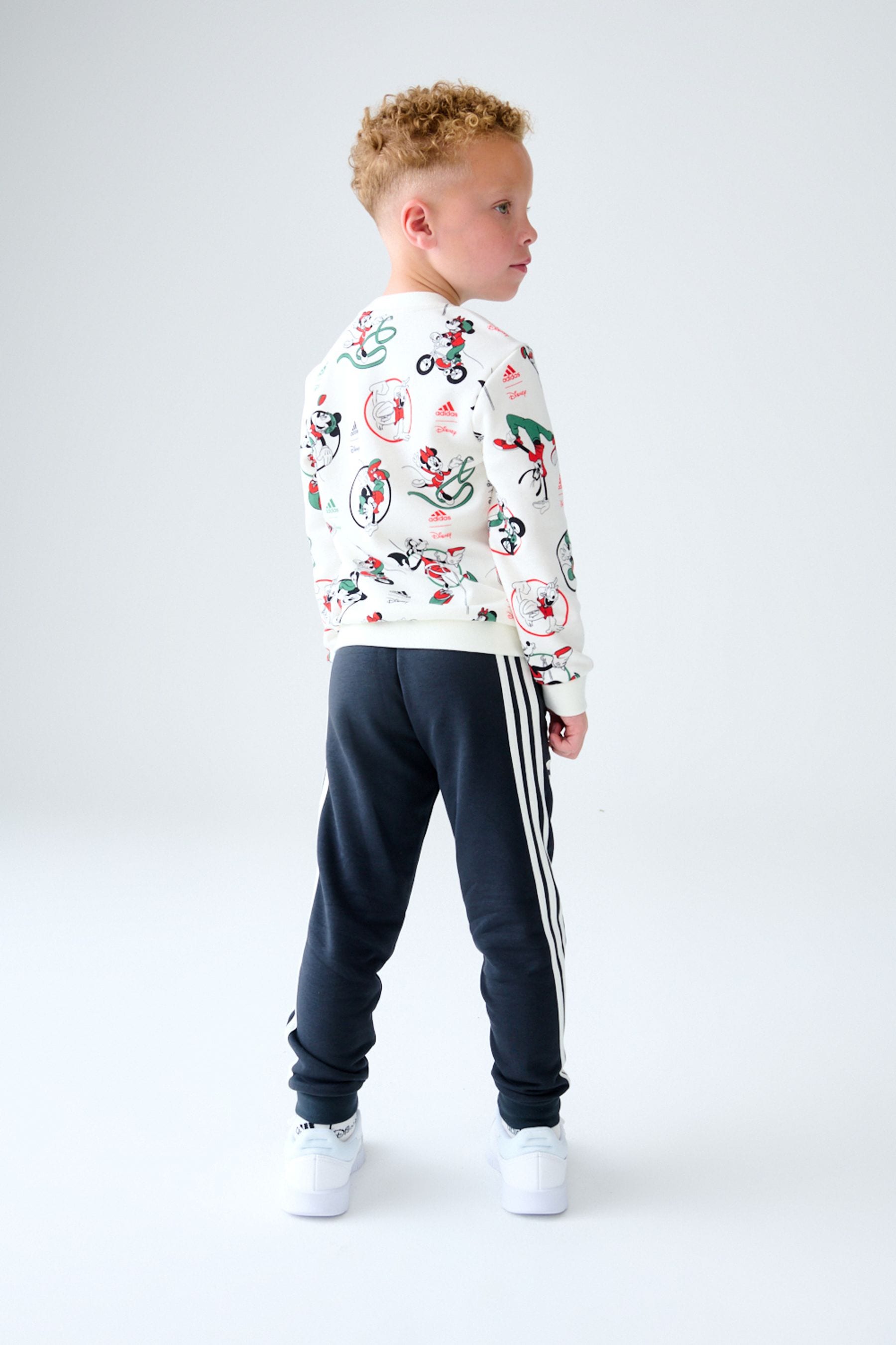 adidas White Disney Mickey Mouse Joggers