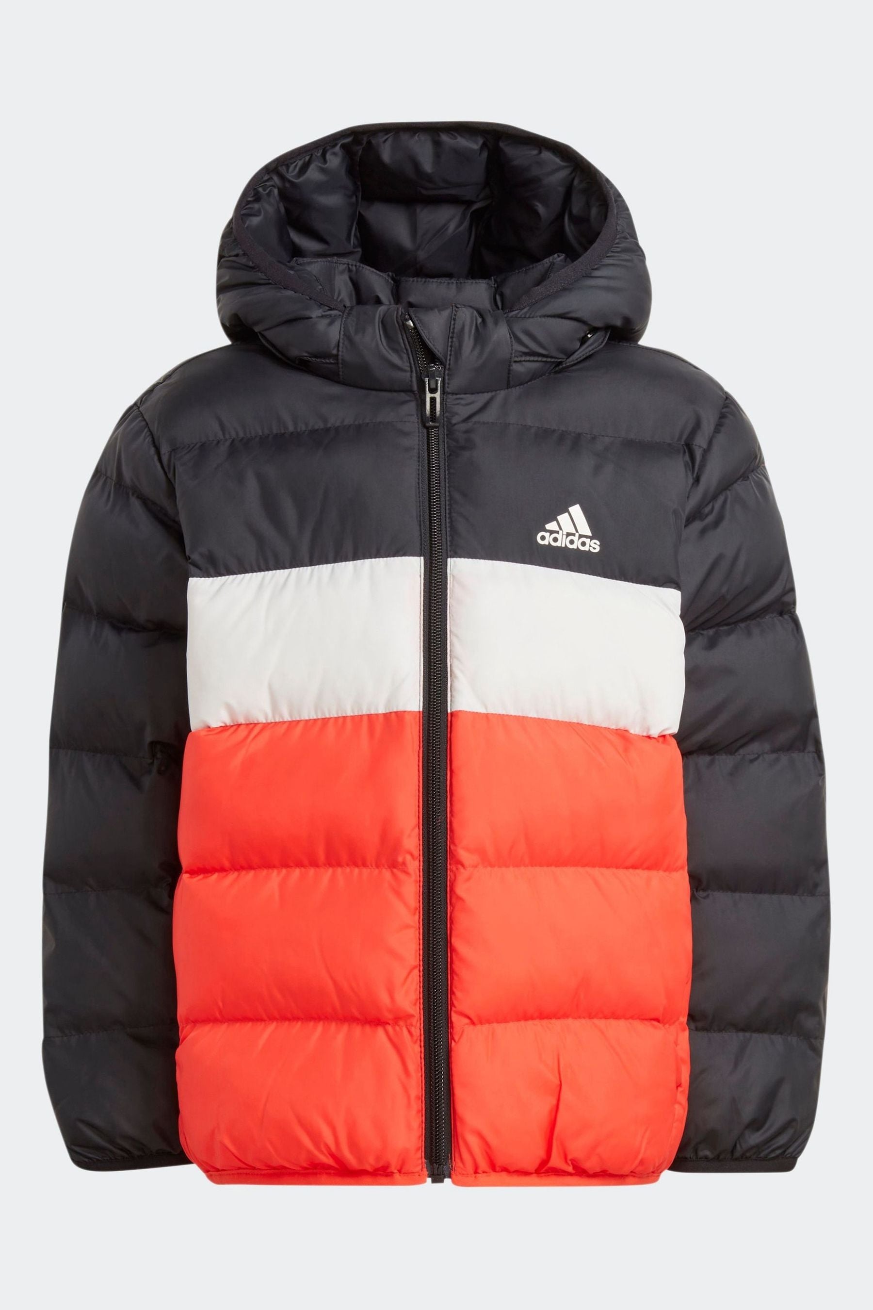 adidas Black/Red Synthetic Down Padded Jacket