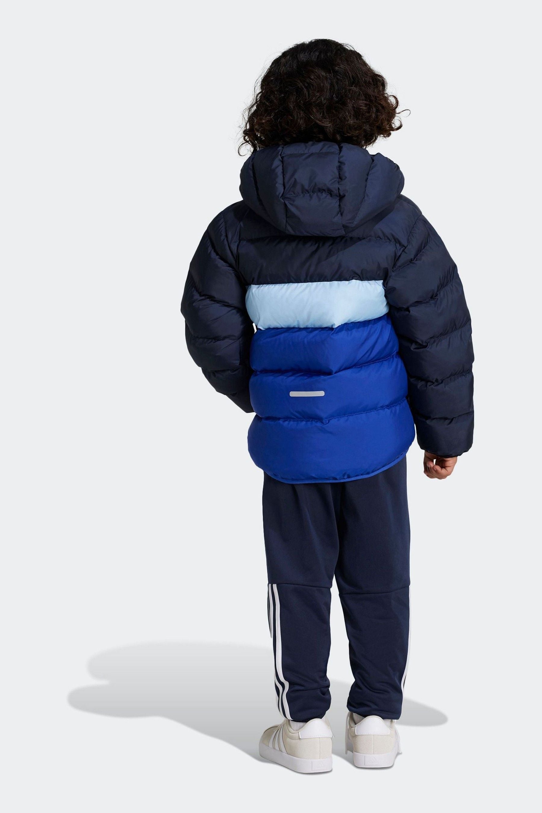 adidas Blue Synthetic Down Padded Jacket