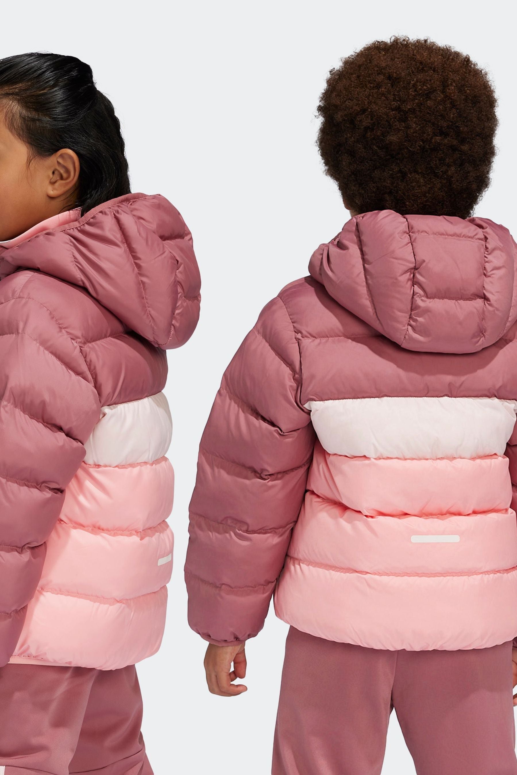 adidas Pink Synthetic Down Padded Jacket