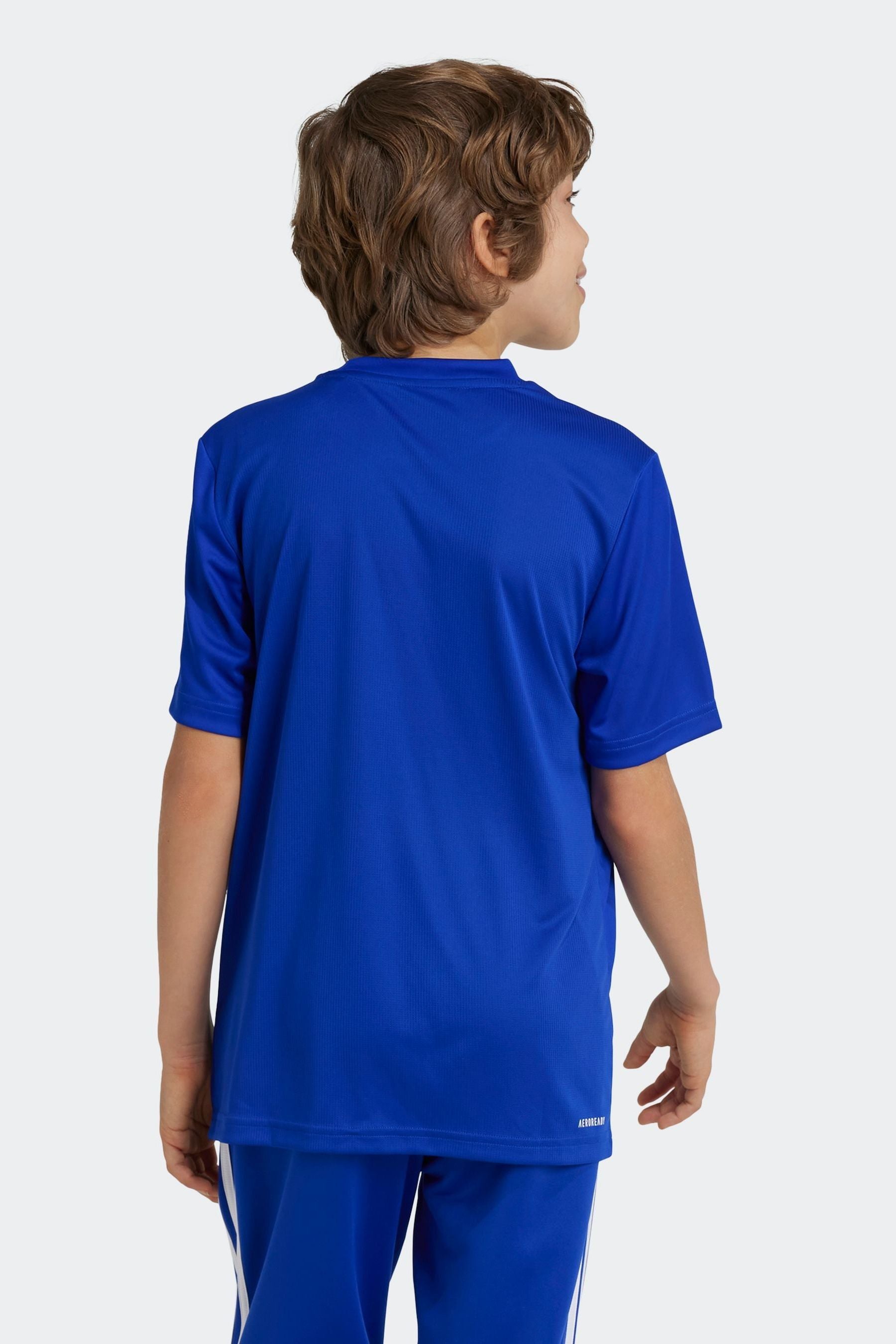 adidas Dark Blue Kids Regular Fit Train Essentials Logo T-Shirt