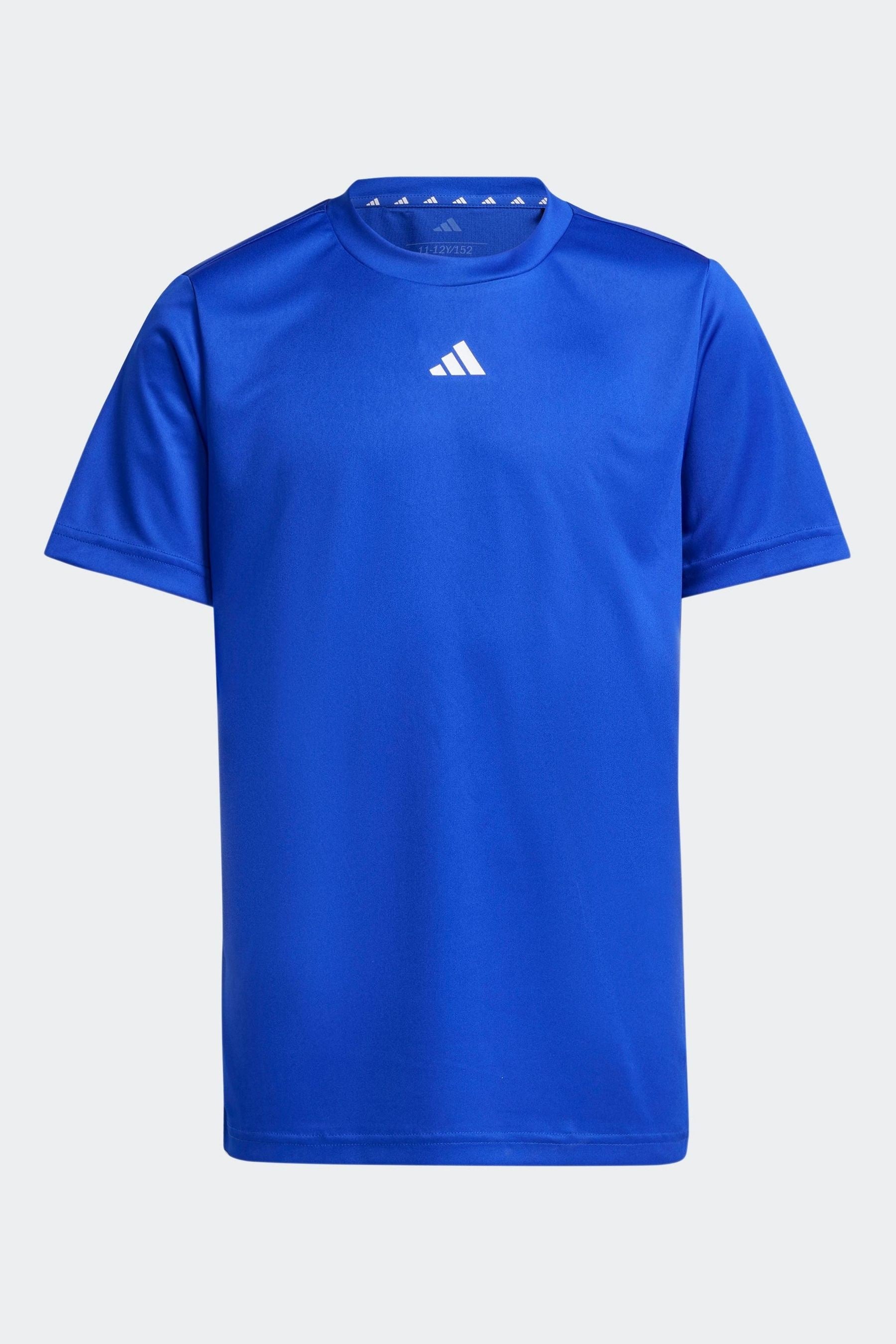 adidas Dark Blue Kids Regular Fit Train Essentials Logo T-Shirt