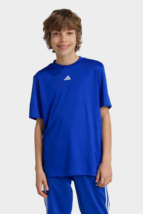 adidas Dark Blue Kids Regular Fit Train Essentials Logo T-Shirt